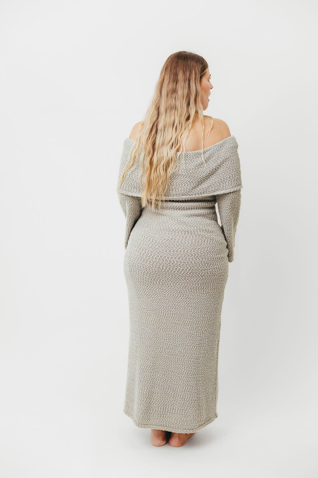 Nora Knit Maxi Dress in Dusty Sage - Bump Friendly