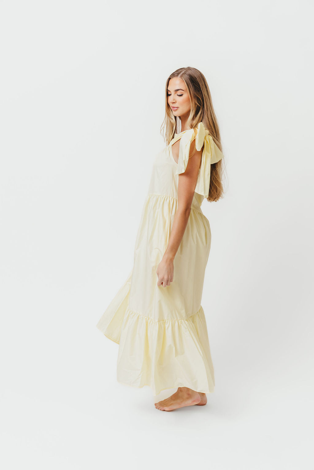 Jordan One-Shoulder Maxi Dress in Vanilla - Bump Friendly