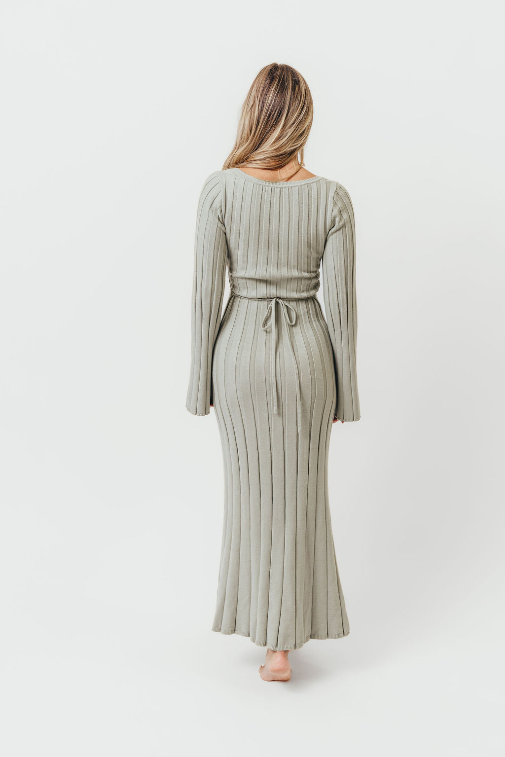 Rowan Square Neck Maxi Dress in Green