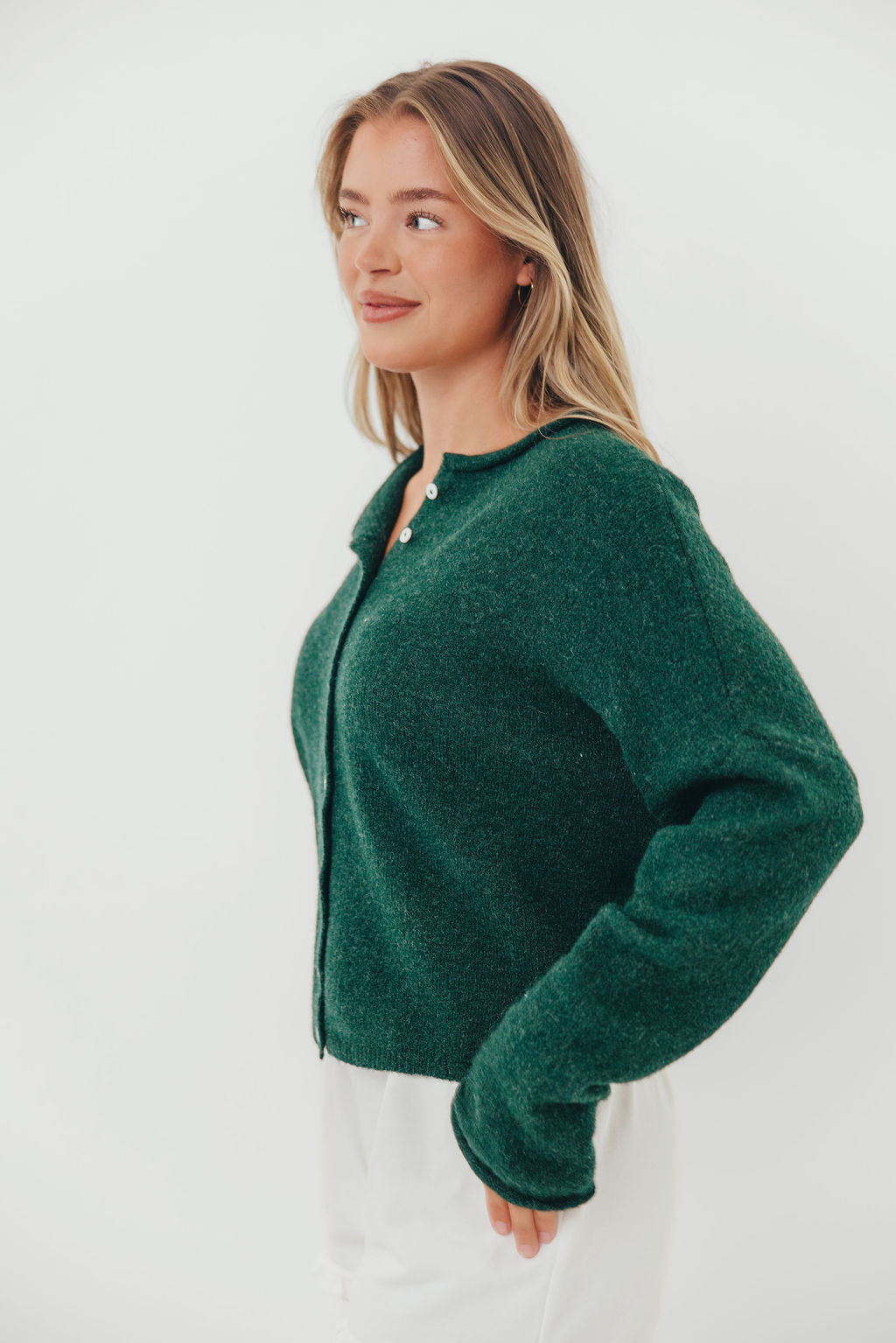 Piper Cardigan in Forest Green