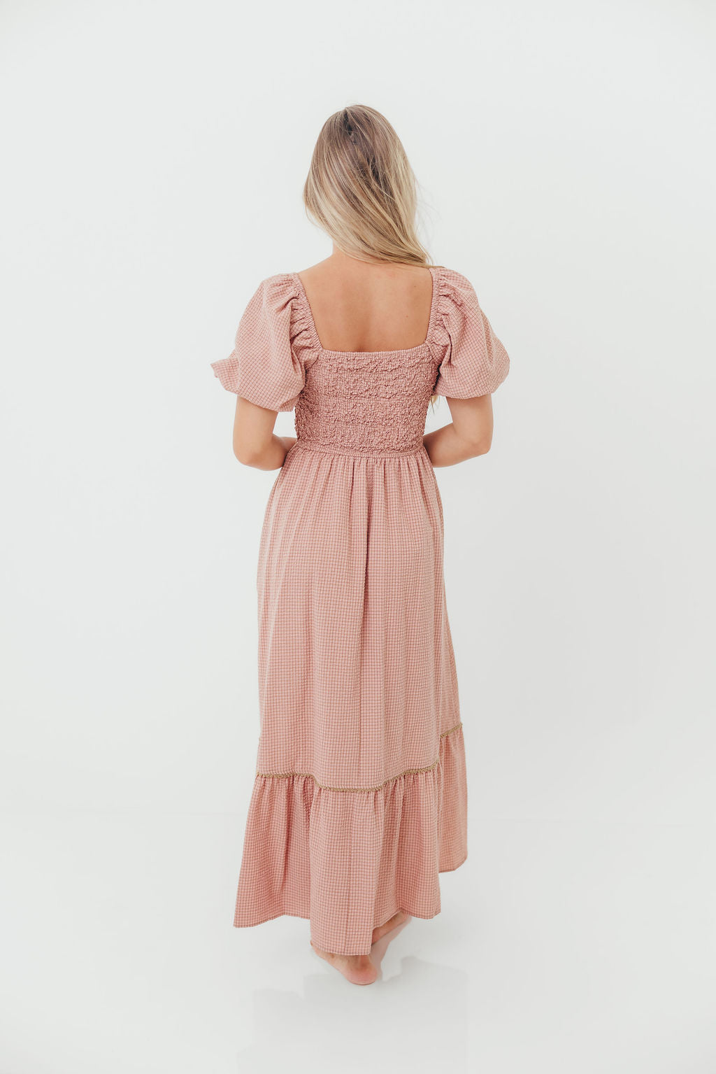 Laverne Special Smocking Maxi Dress in Dusty Rose