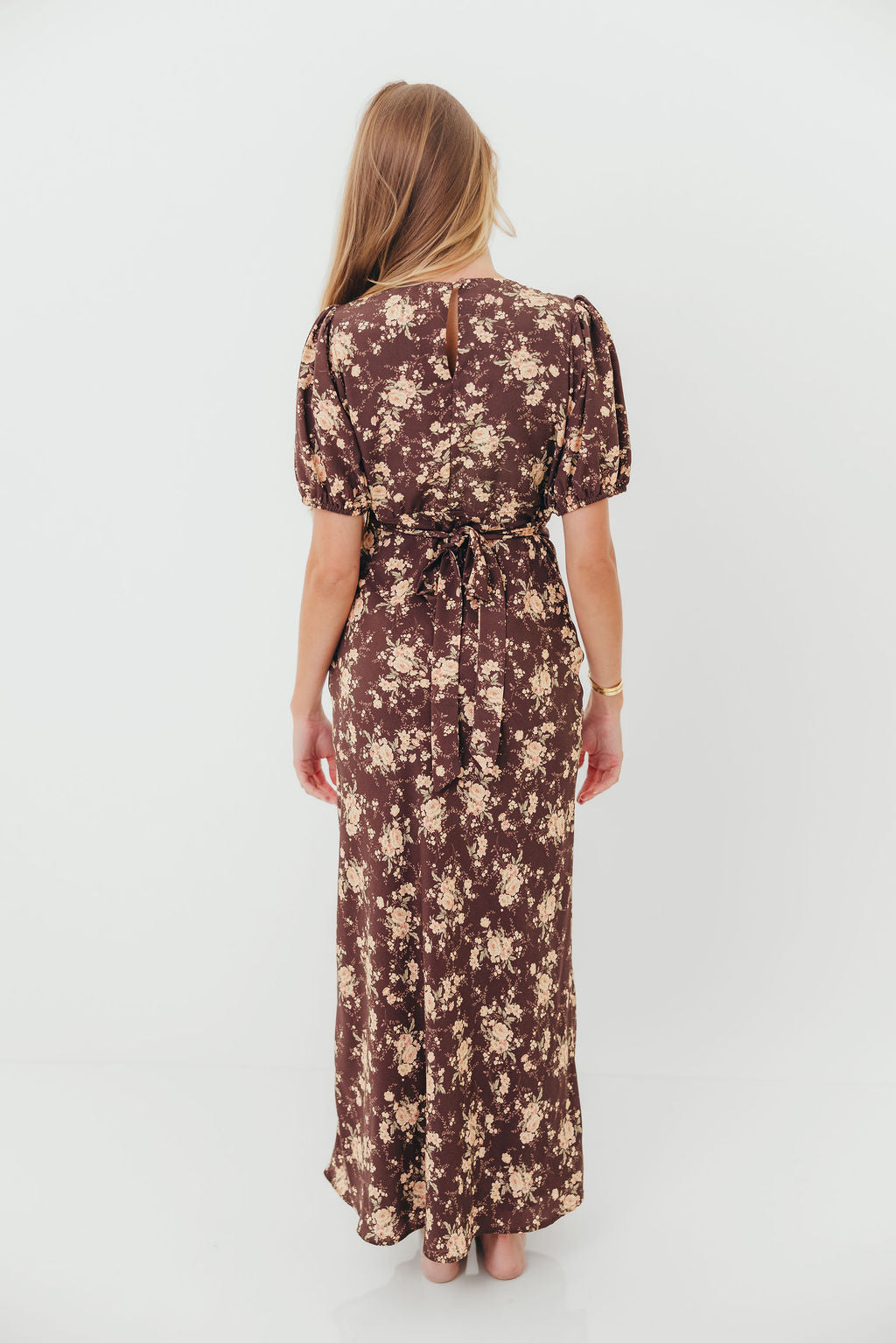 Annie Maxi Dress in Mocha Floral