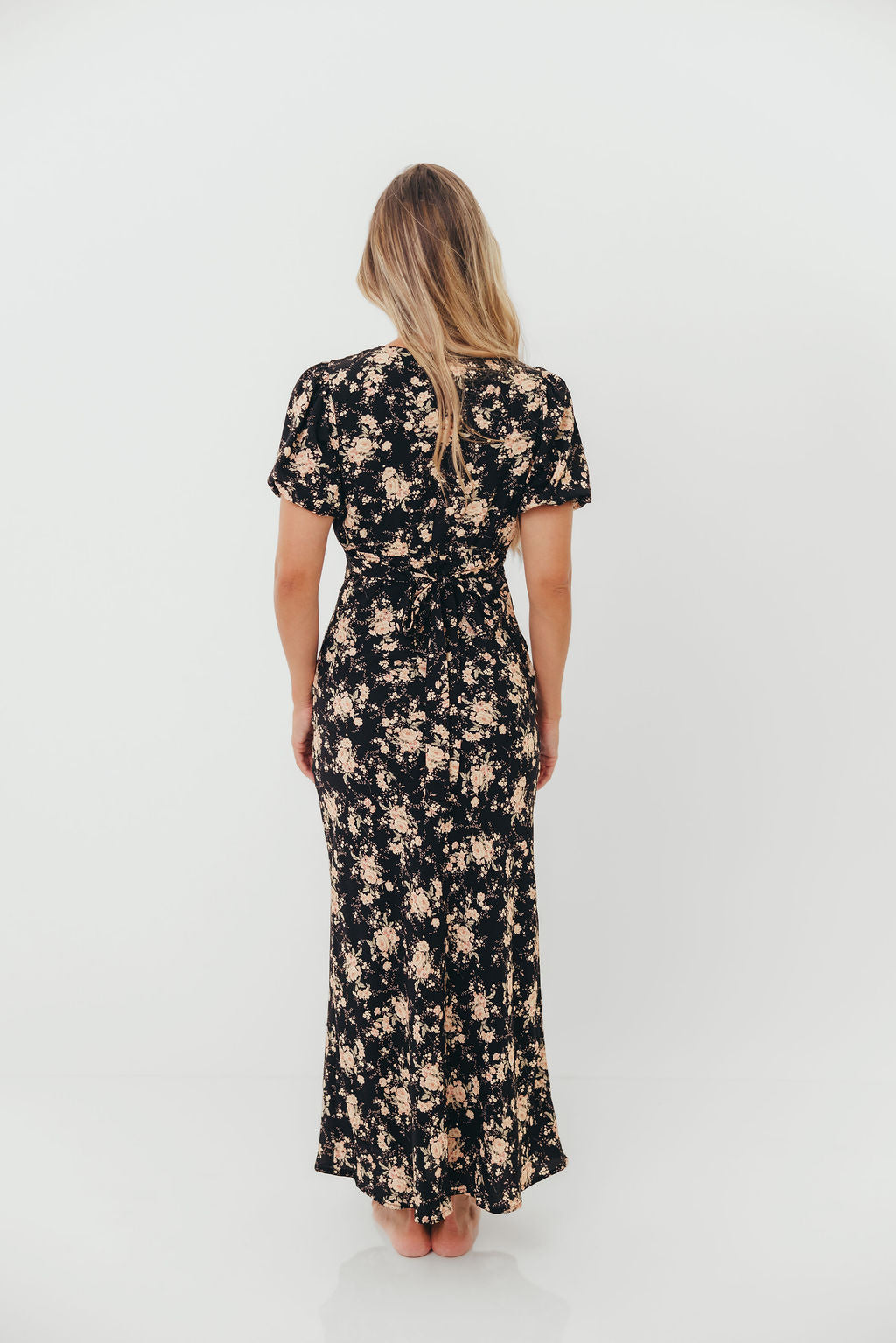 Annie Maxi Dress in Black Floral