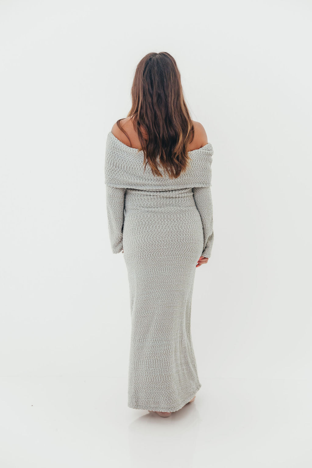 Nora Knit Maxi Dress in Dusty Sage - Bump Friendly