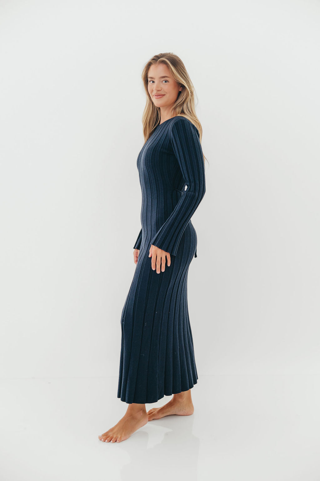 Colette Luxe Maxi Dress in Midnight Navy