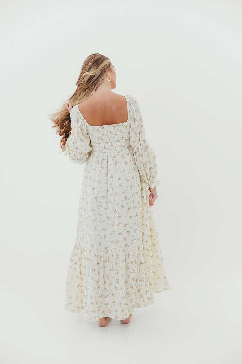 Emerson Smocked Maxi Dress in Blush Floral
