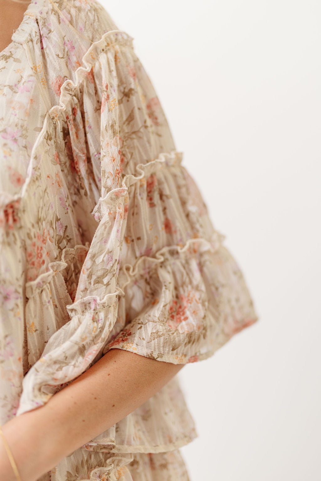 Floral Affair Mini Dress in Cream Multi
