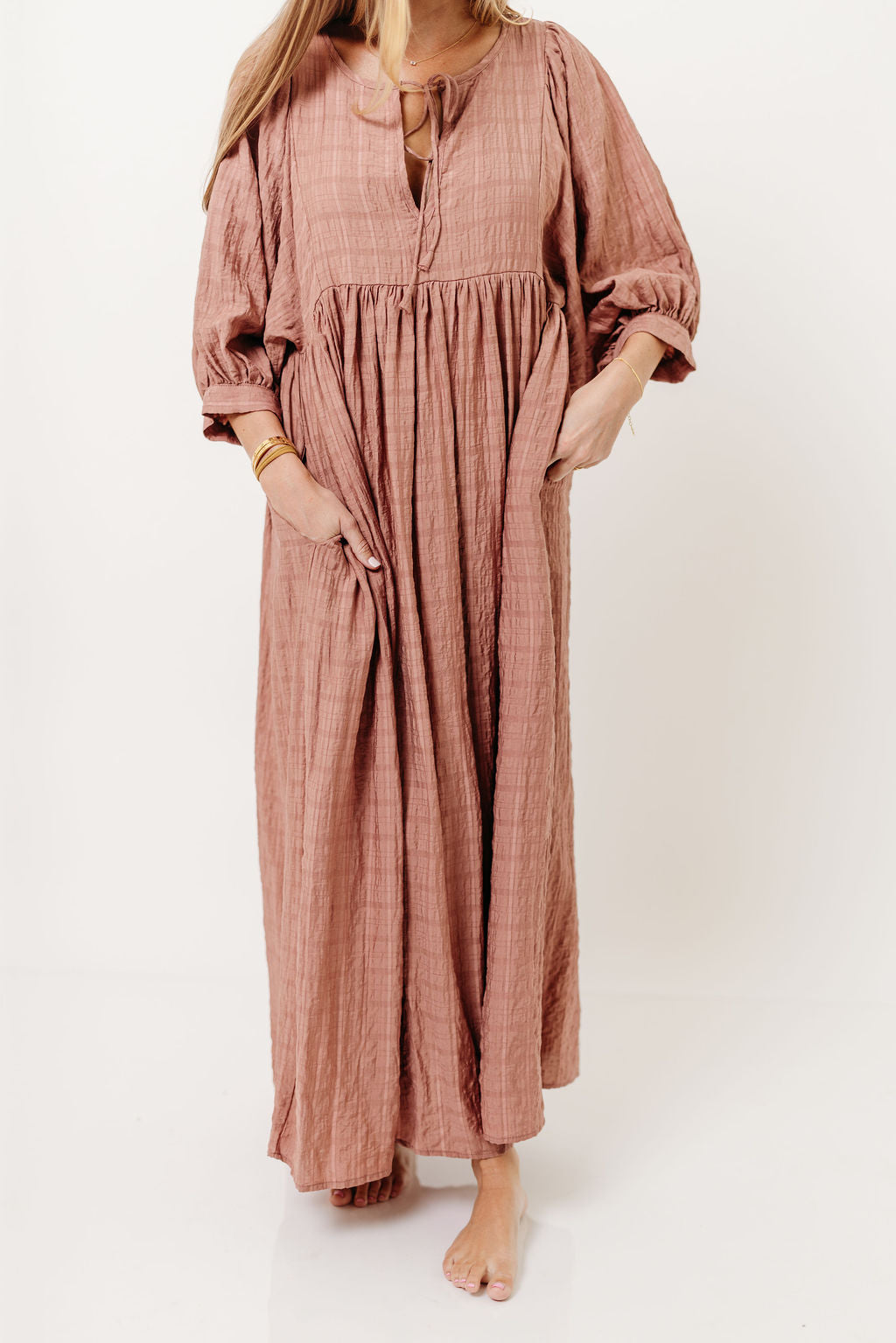 Nadia Soft Horizon Maxi Dress in Mauve