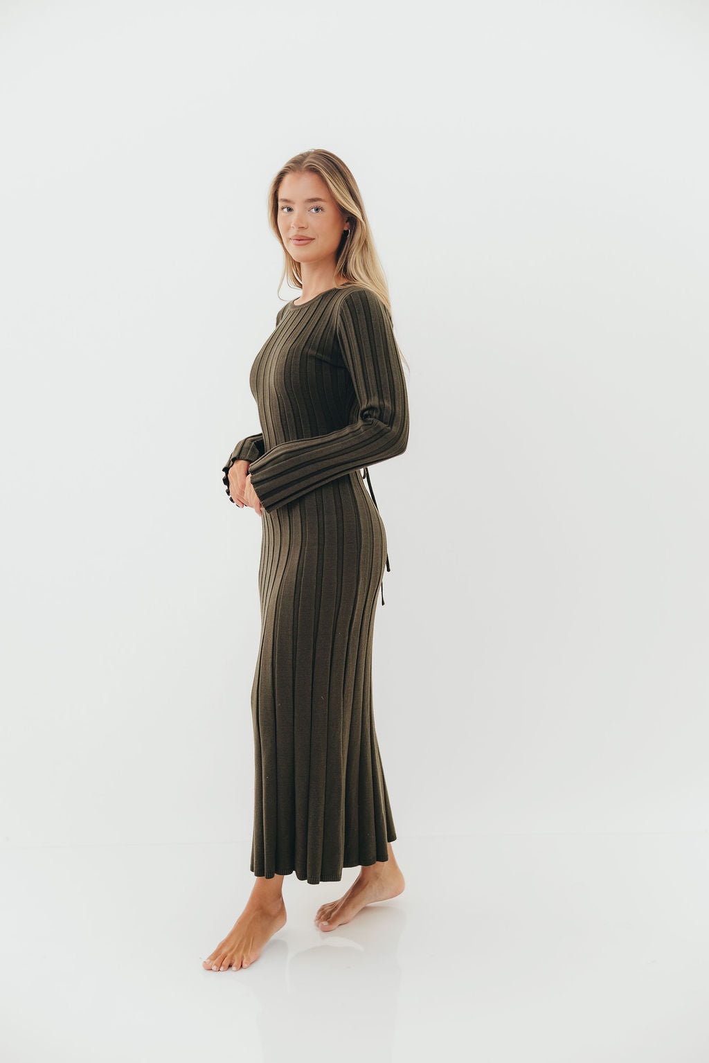 Colette Luxe Maxi Dress in Dark Evergreen