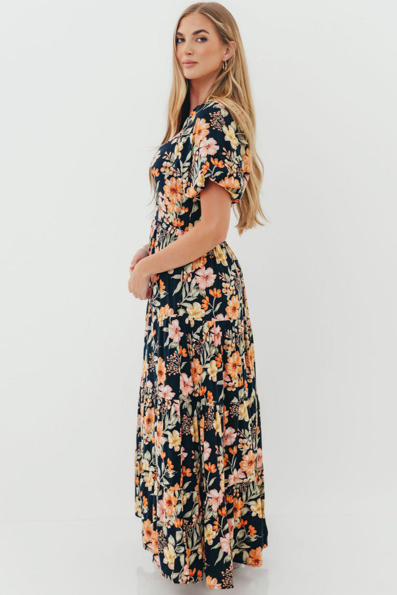 Francine Maxi Dress in Midnight Floral