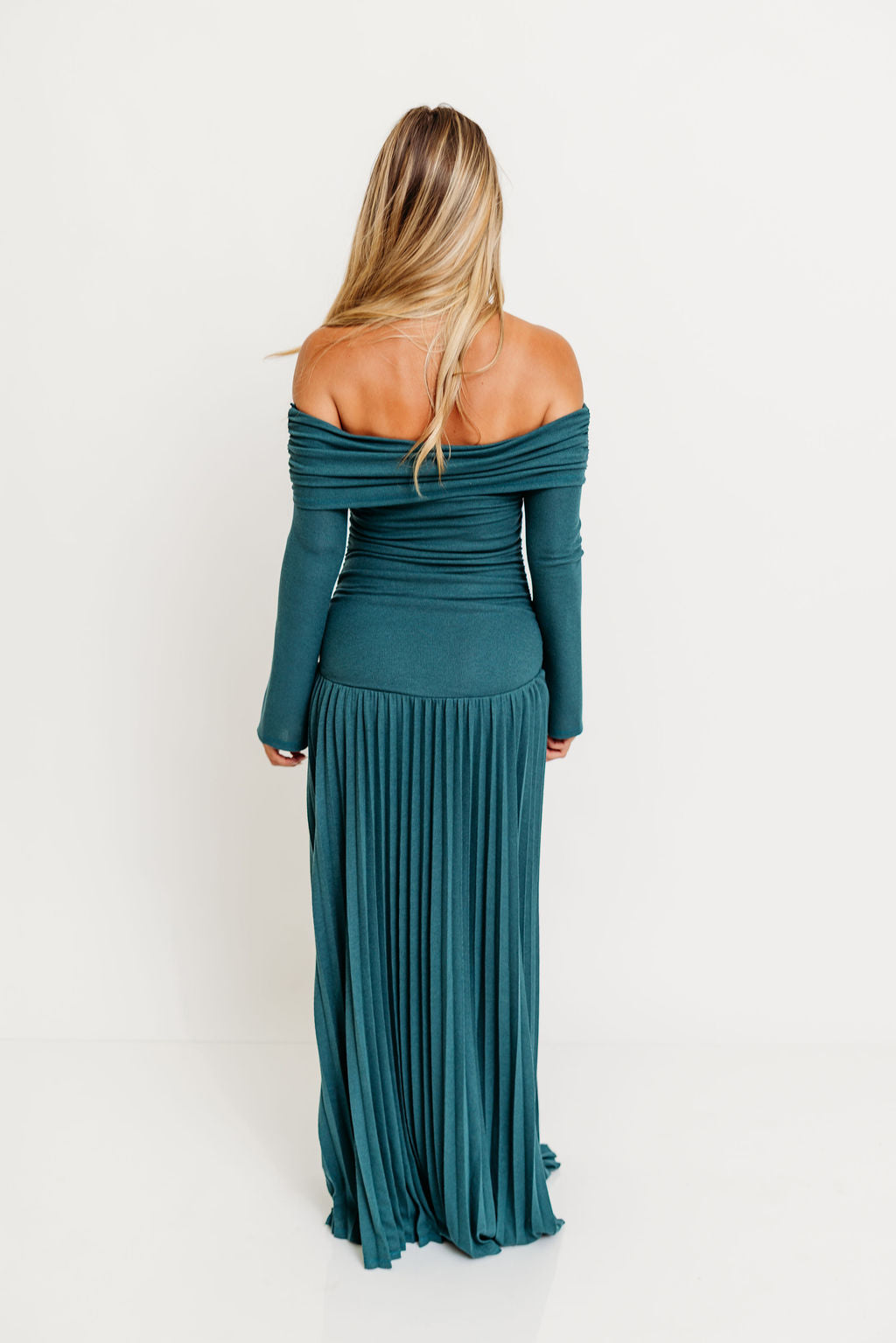 Lennox Long Sleeve Maxi Dress in Green