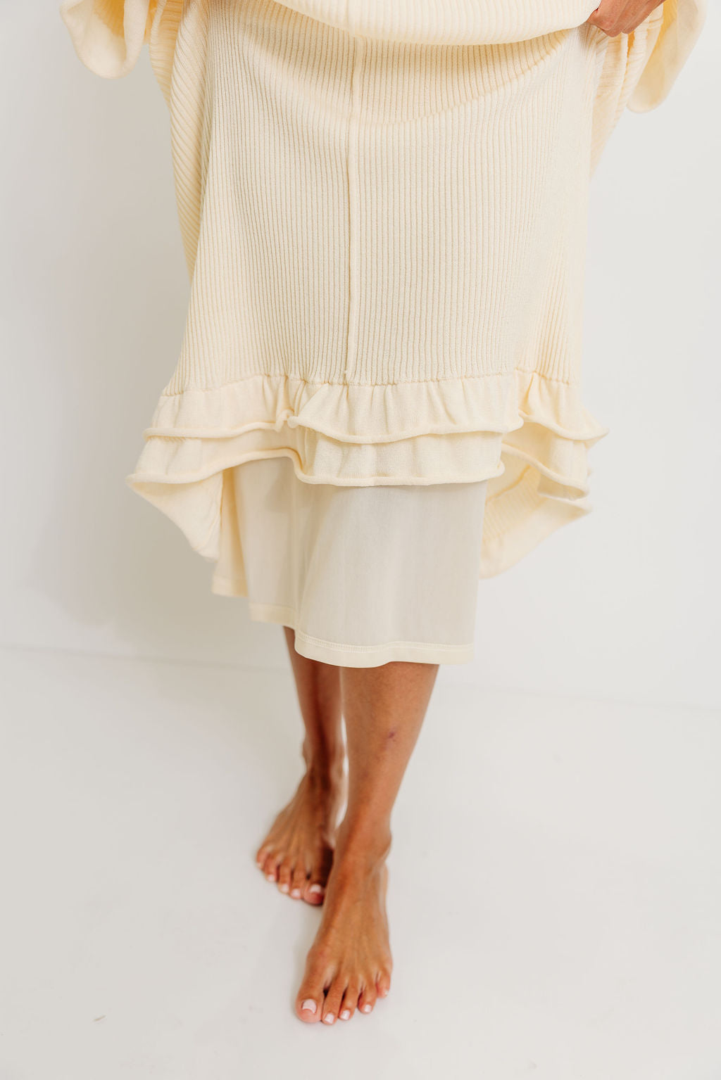 Arlet Maxi Dress in Ivory - Bump Friendly