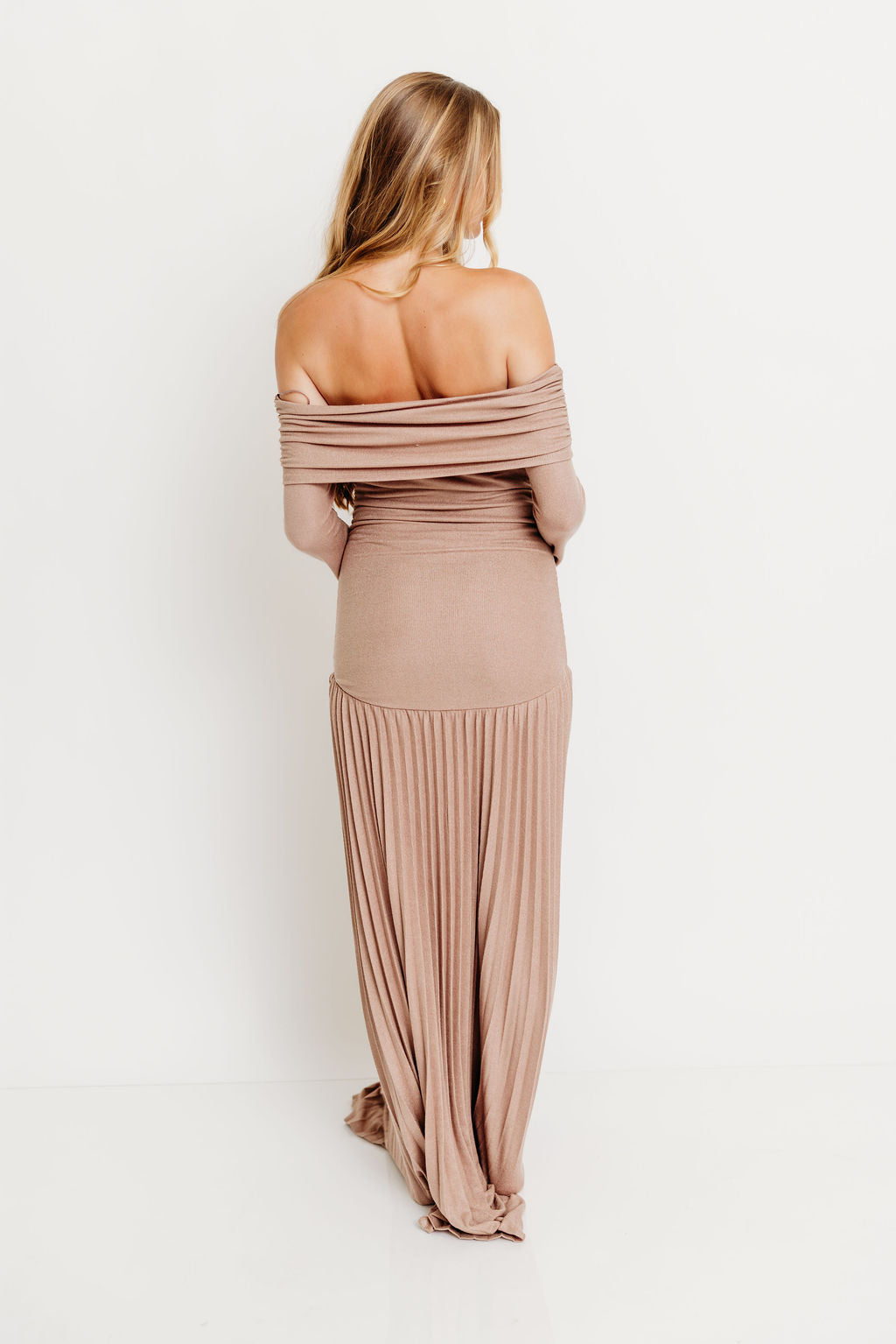Lennox Long Sleeve Maxi Dress in Taupe