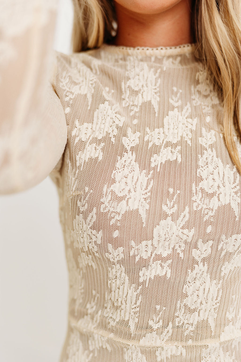 Seraphine Lace Maxi Dress in Cream - Inclusive Sizing & Bump Friendly (Size Up for Bump)