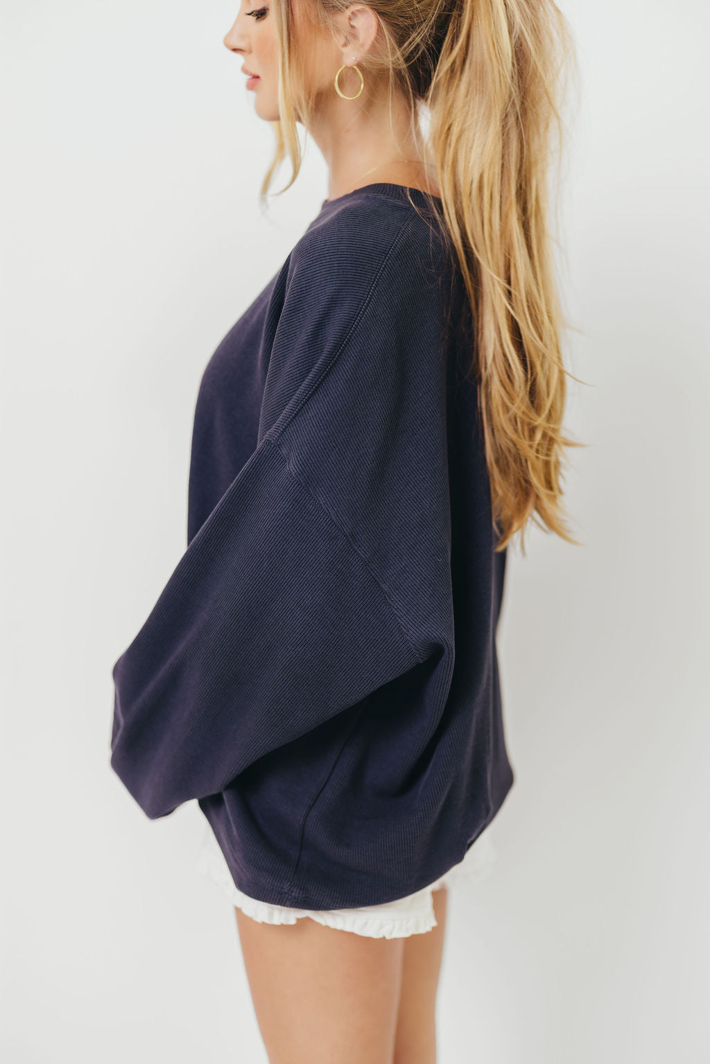 Around Town Crew Pullover in Dark Navy