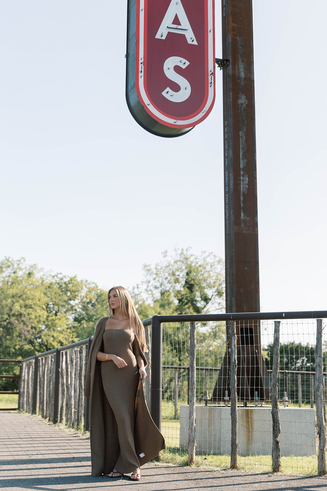Lina Two Piece Dress Set in Taupe - Bump Friendly & Inclusive Sizing