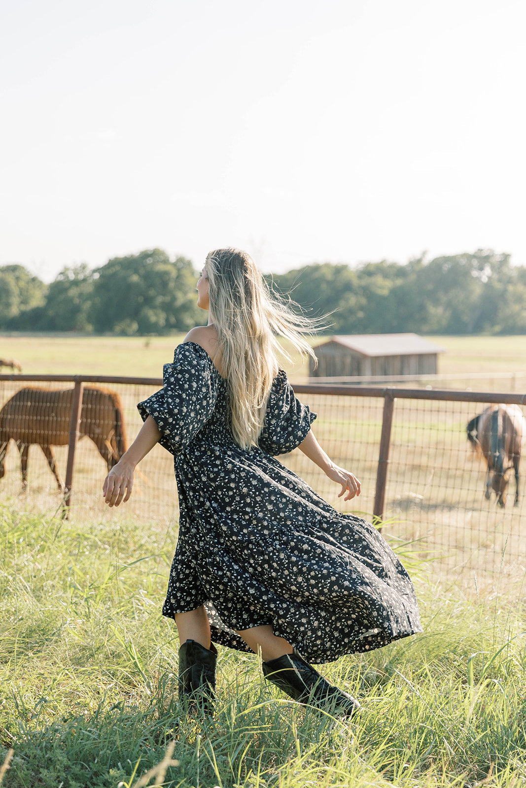 Felicia Midi Dress in Black