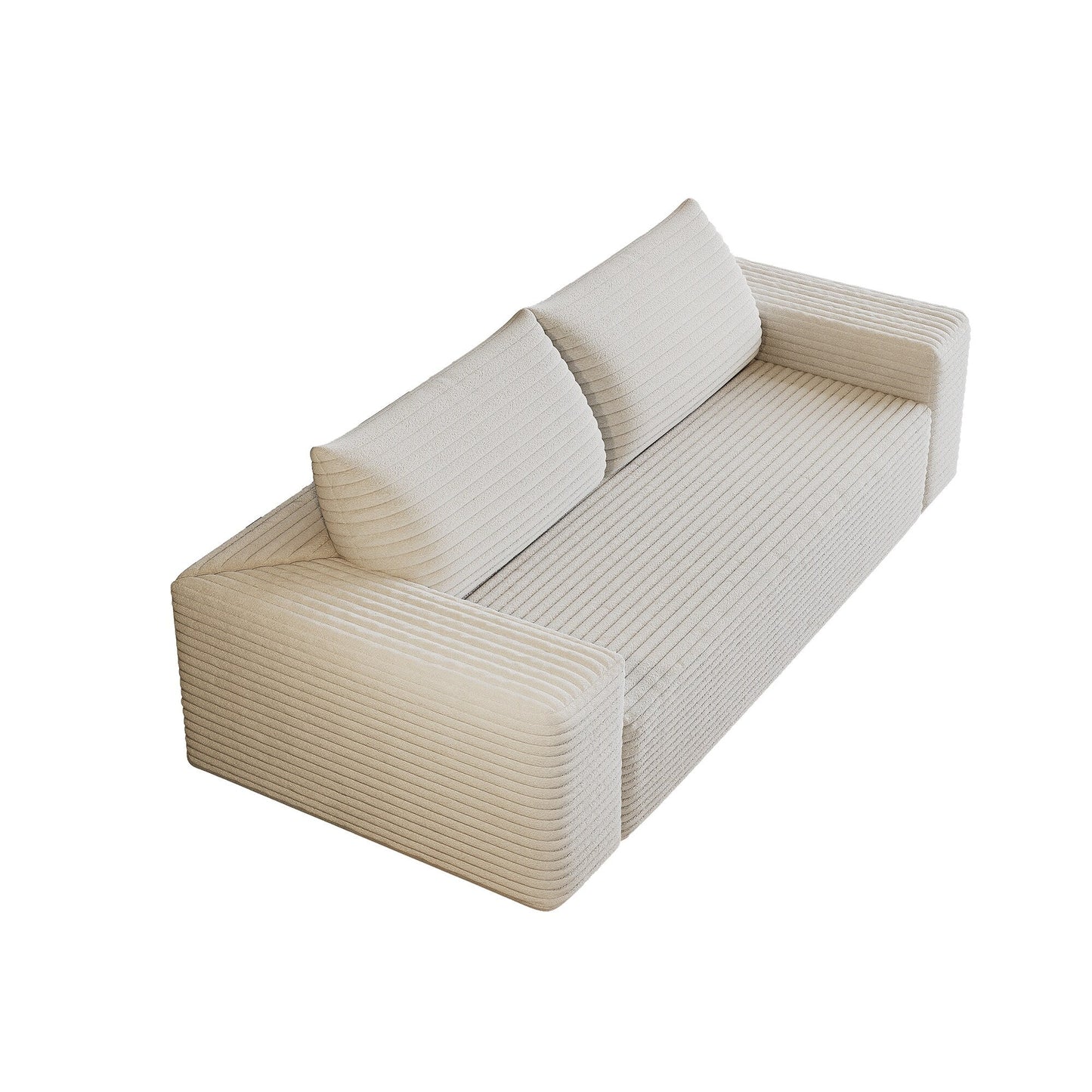 63 2 Setaser Sofa, Corduroy Fabric, Deep Seat Couches, Comfy Loveseat Sofa, No Assembly, 1pcs