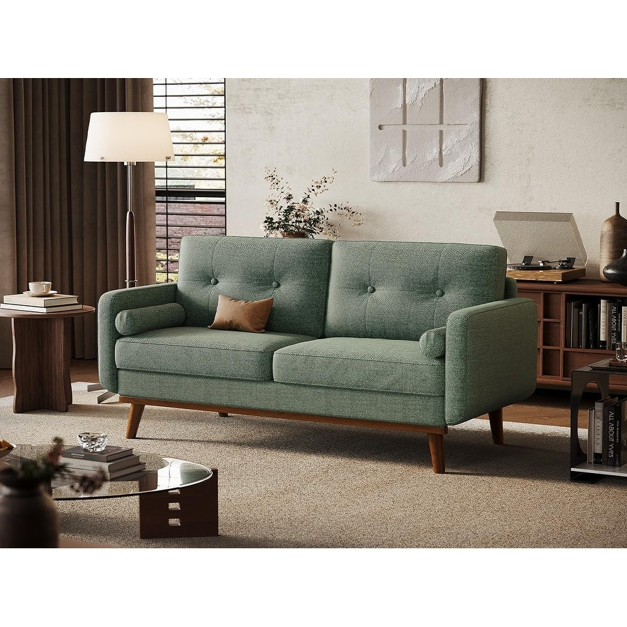 64 Loveseat Sofa, Mid Century Modern Couch Comfy Love Seat Couches for Living Room