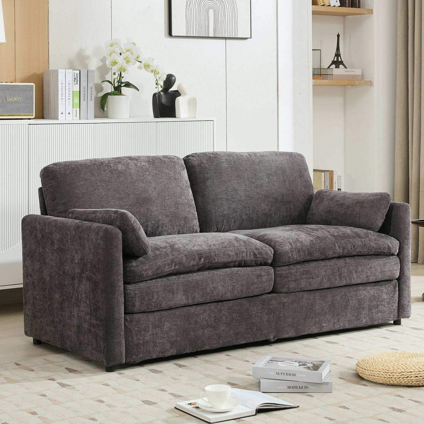68.1 Cozy Upholstered Loveseat Sofa Oversized Comfy Comfy Cloud Sofa
