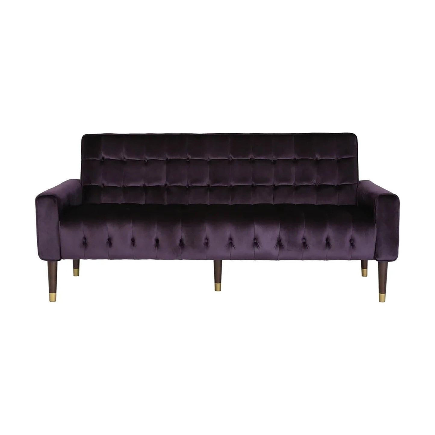 70 in Square Arms Velvet Straight Sofa