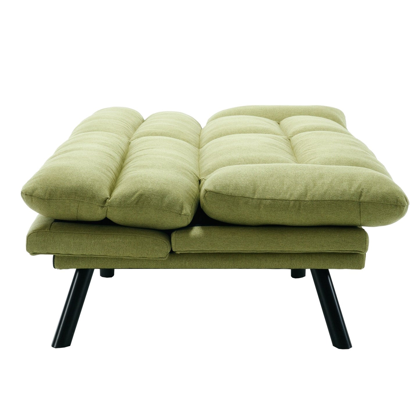 70.08 Teddy Fabric 2-Seater Loveseat Sofa with Thick Cushions, Metal Legs, and 600LB Weight Capacity