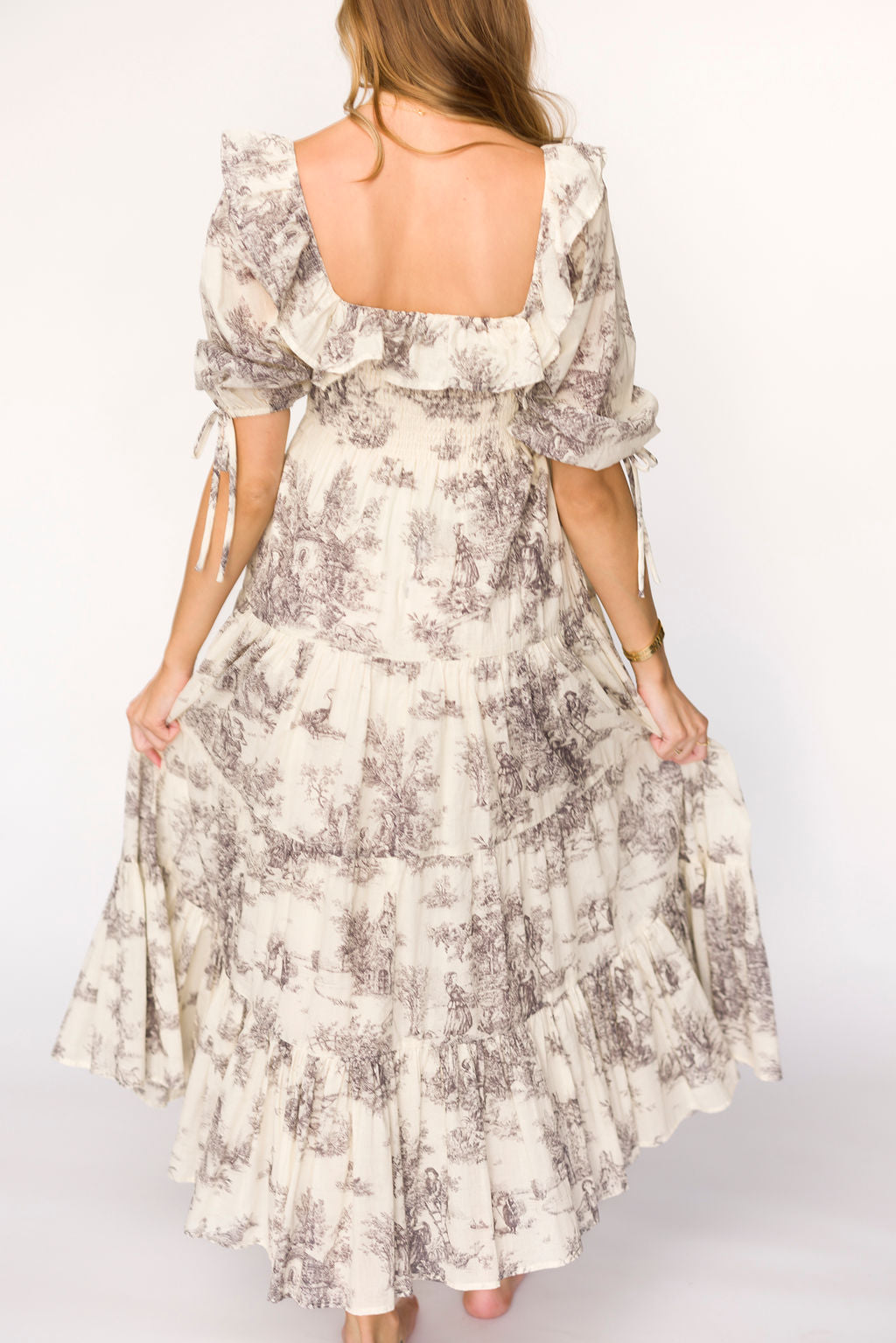 Amali Dress in Ivory - 100% Cotton & Bump Friendly