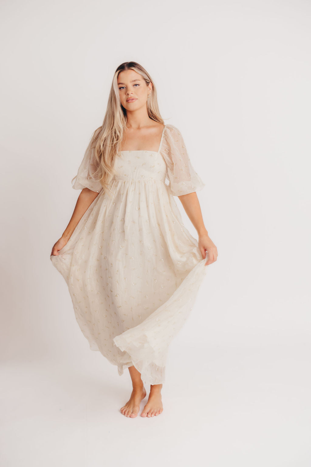 Mona Maxi Dress with Smocking in Butter Floral - Bump Friendly & Inclusive Sizing (S-3XL)