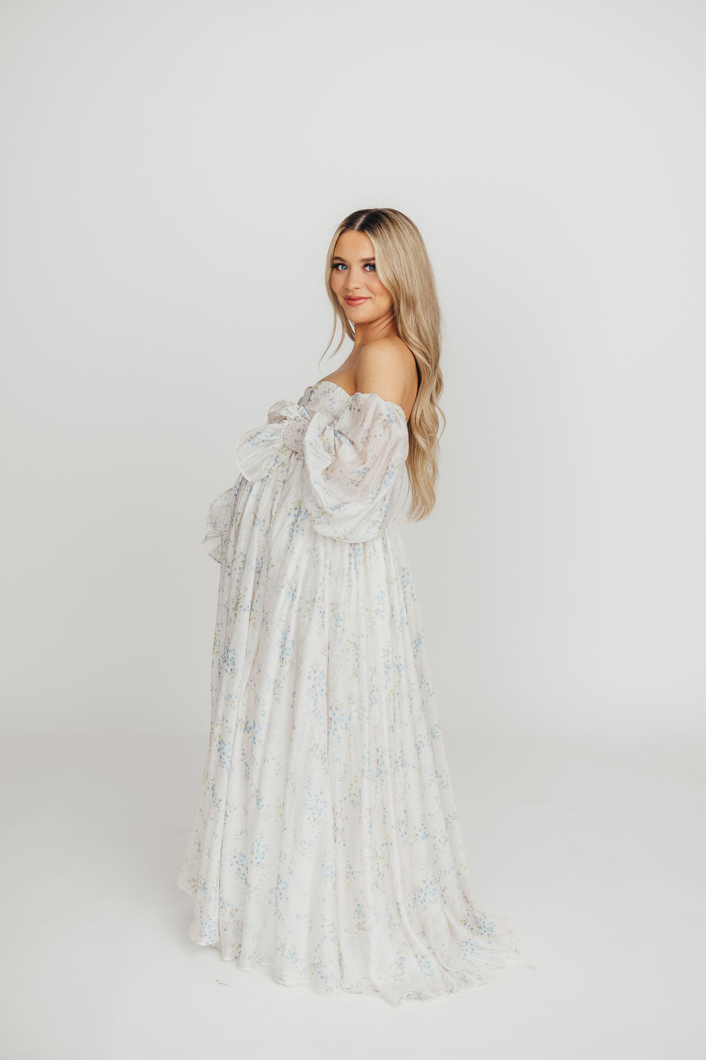 Dear Skye Floral Dress in Blue