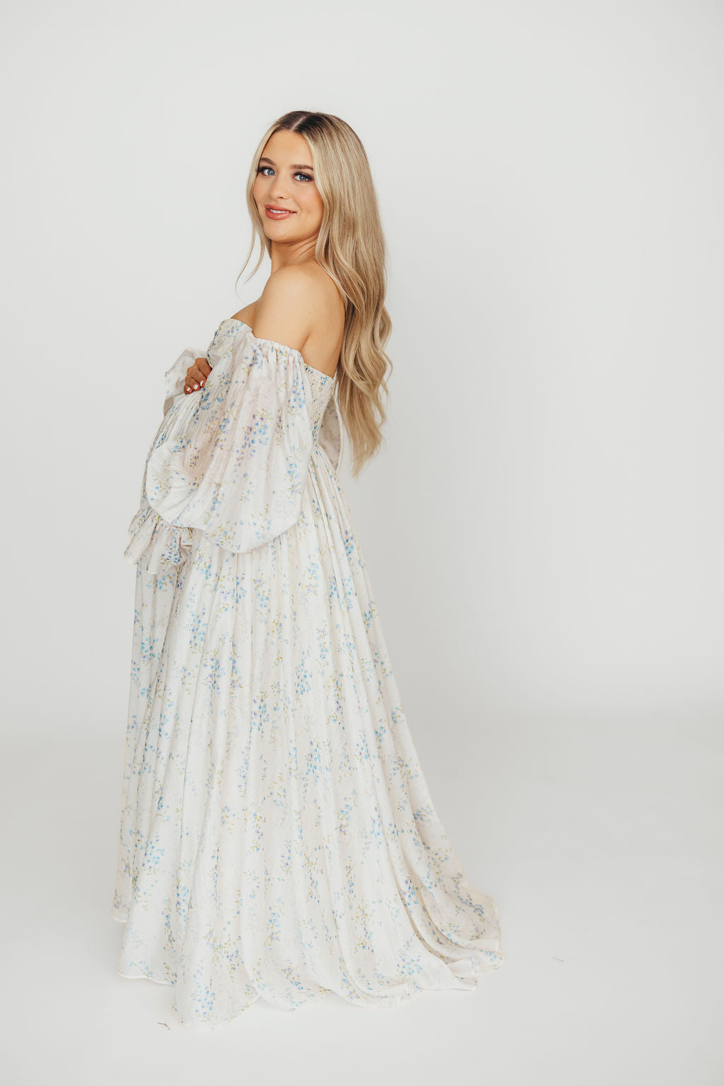 Dear Skye Floral Dress in Blue