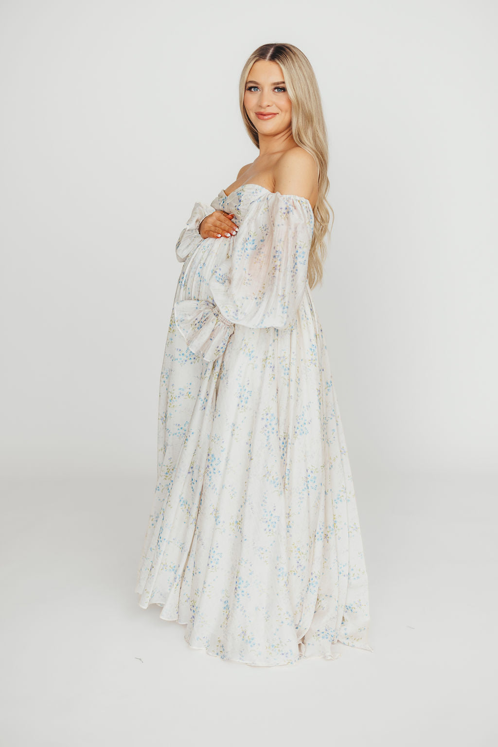 Dear Skye Floral Dress in Blue