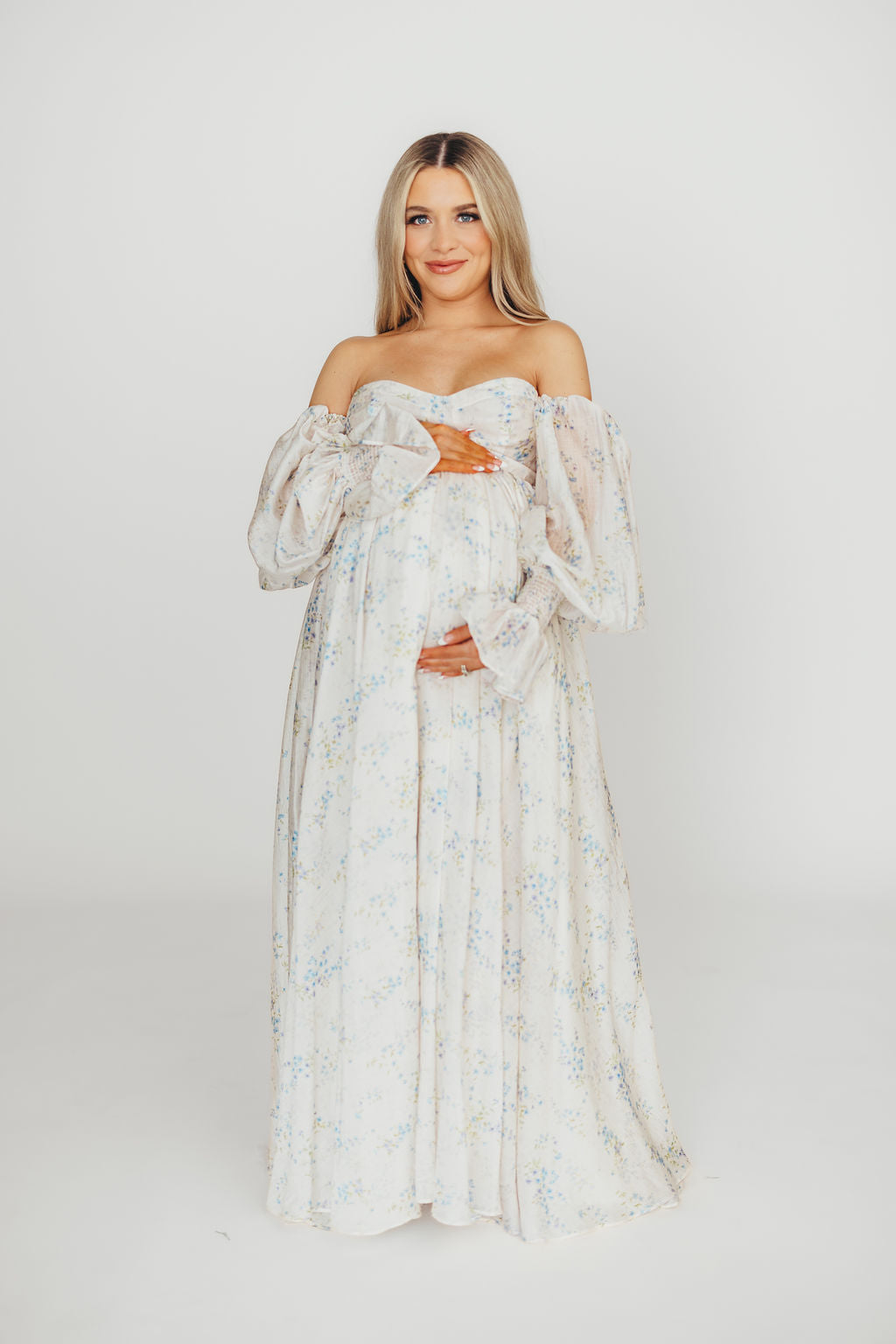 Dear Skye Floral Dress in Blue