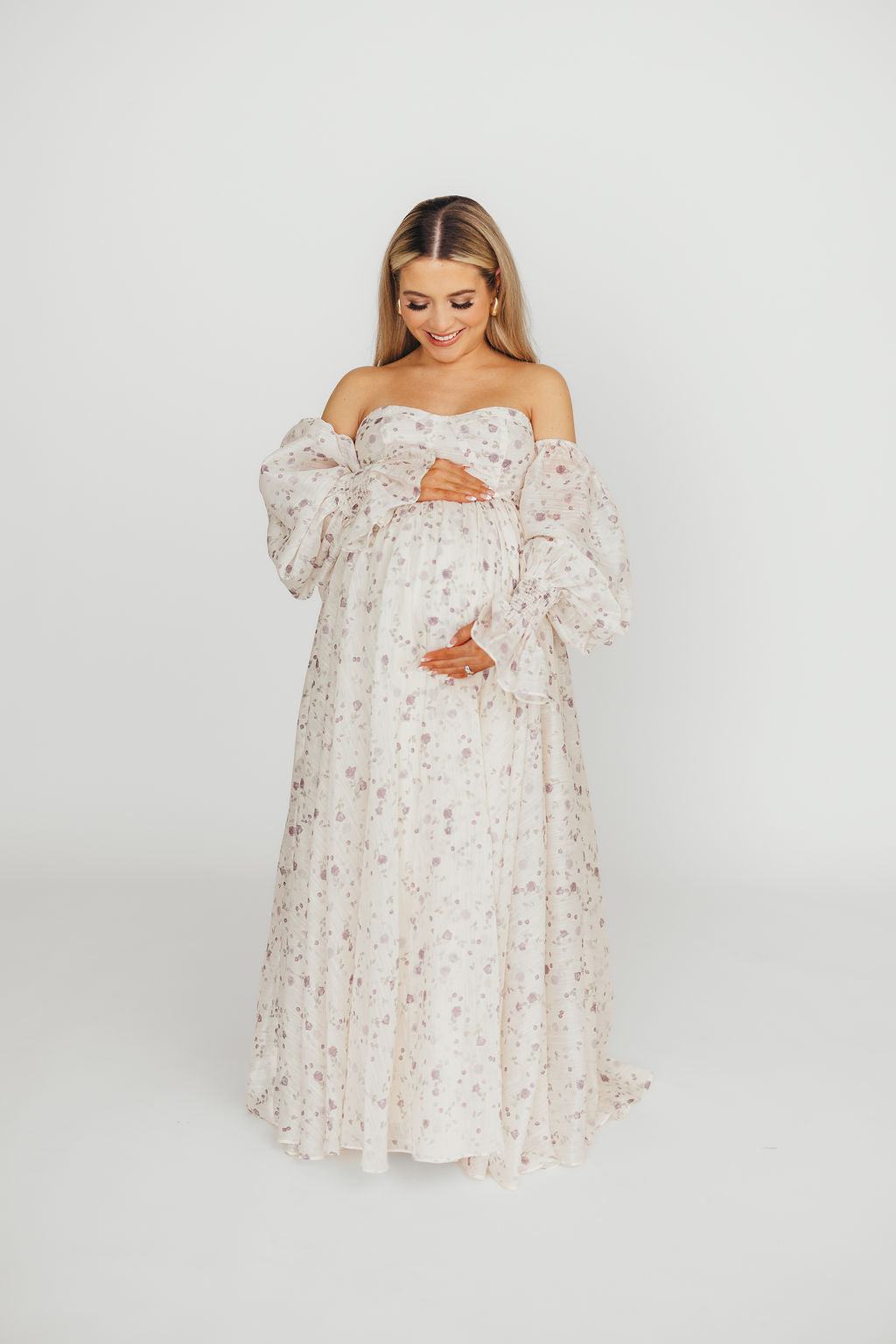 Dear Lily Maxi Dress in Lilac - Bump Friendly