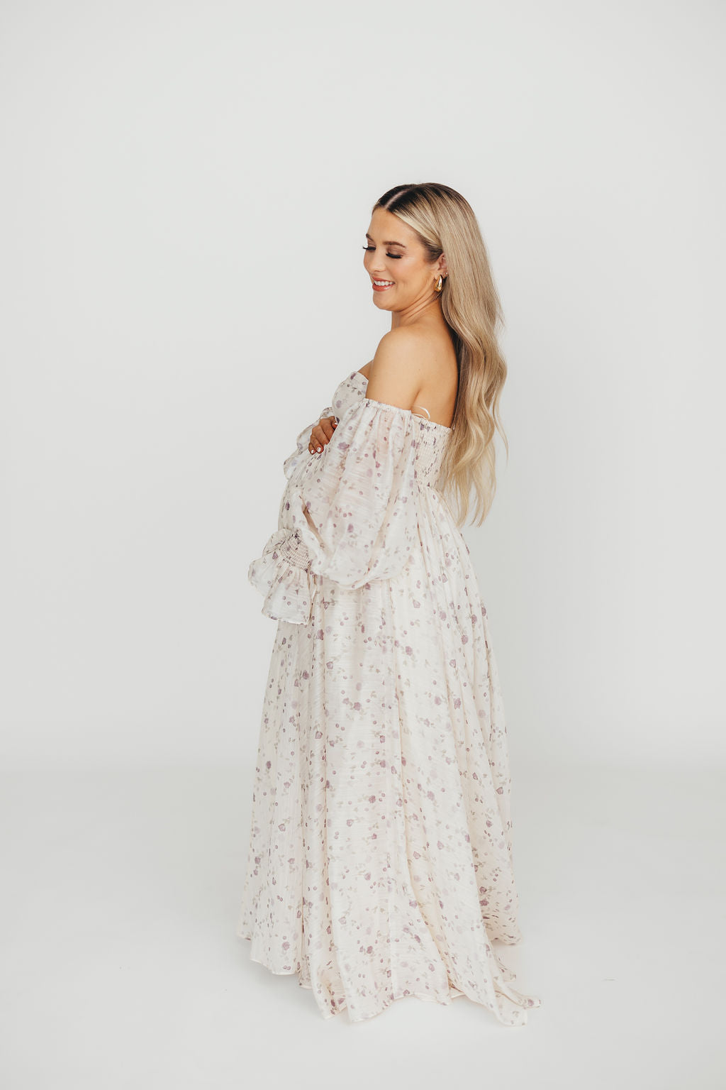 Dear Lily Maxi Dress in Lilac - Bump Friendly