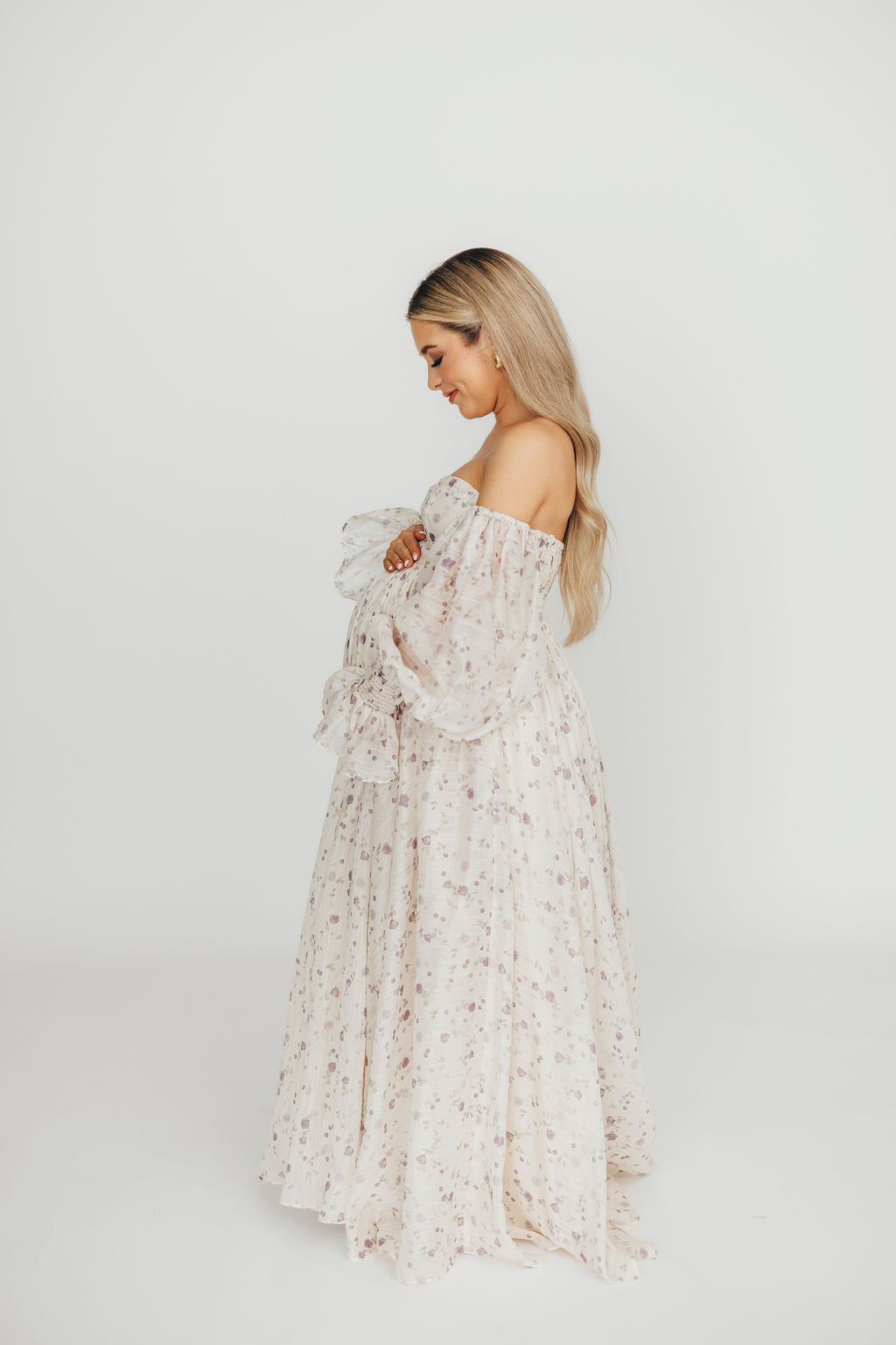Dear Lily Maxi Dress in Lilac - Bump Friendly