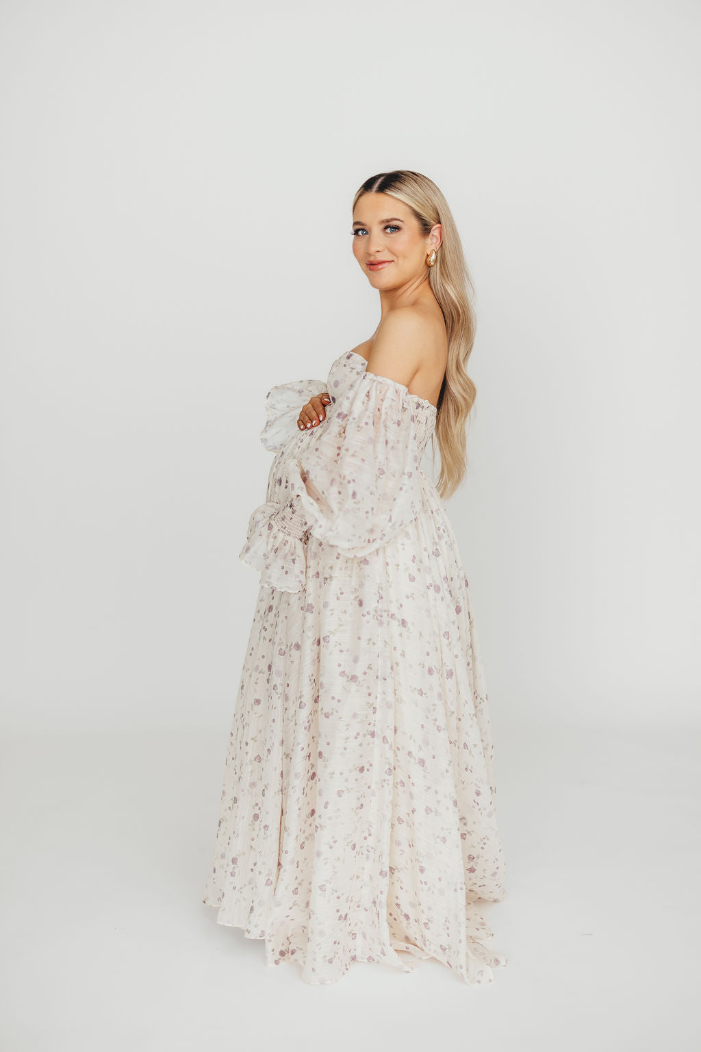 Dear Lily Maxi Dress in Lilac - Bump Friendly