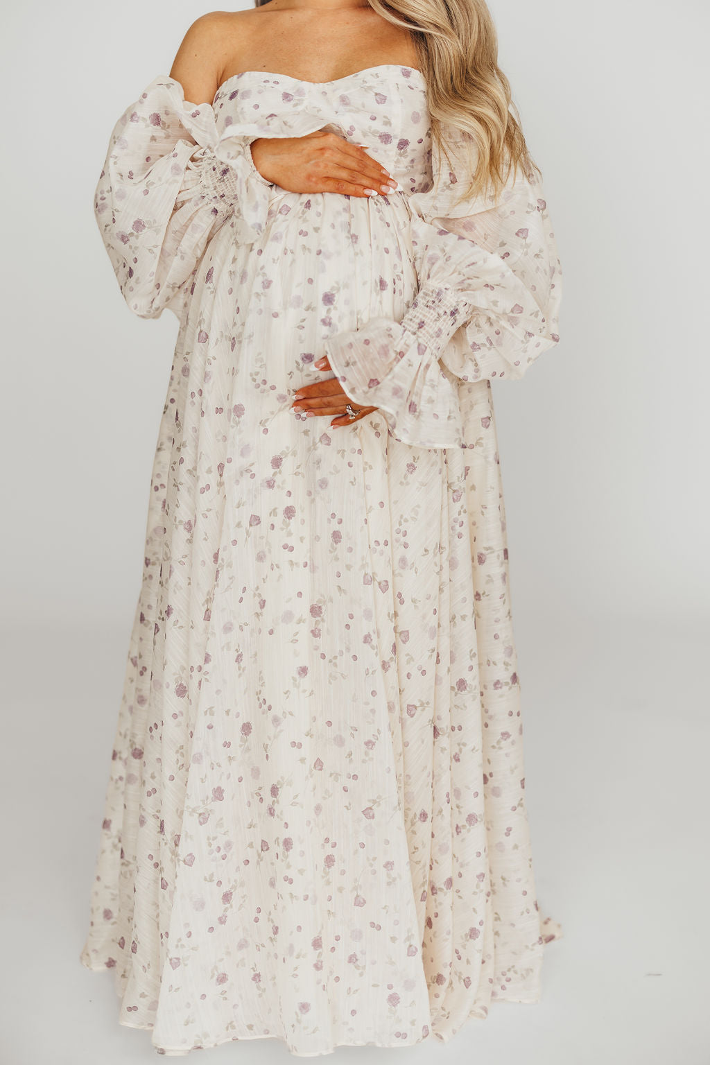 Dear Lily Maxi Dress in Lilac - Bump Friendly