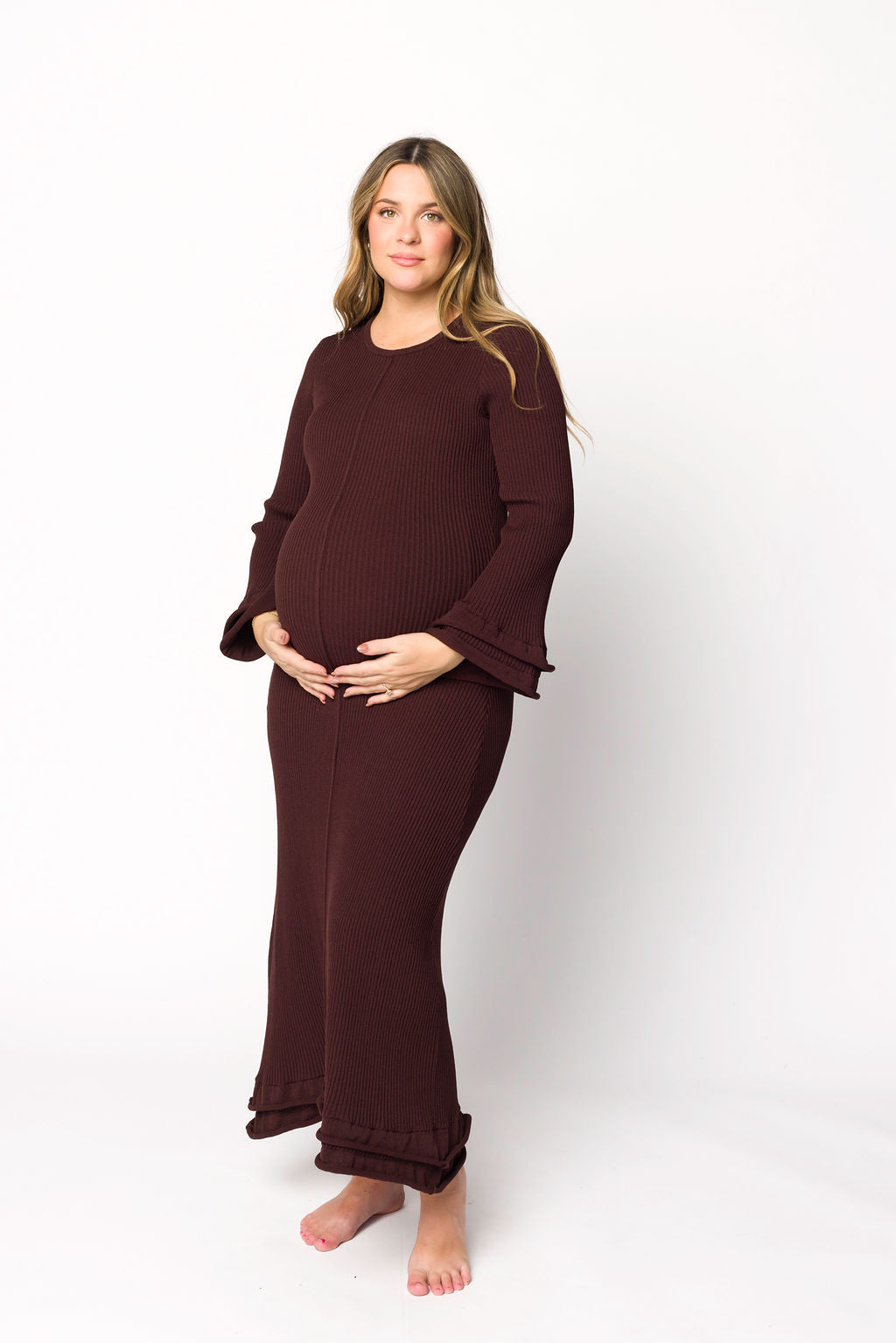 Arlet Dress in Brown - Bump Friendly