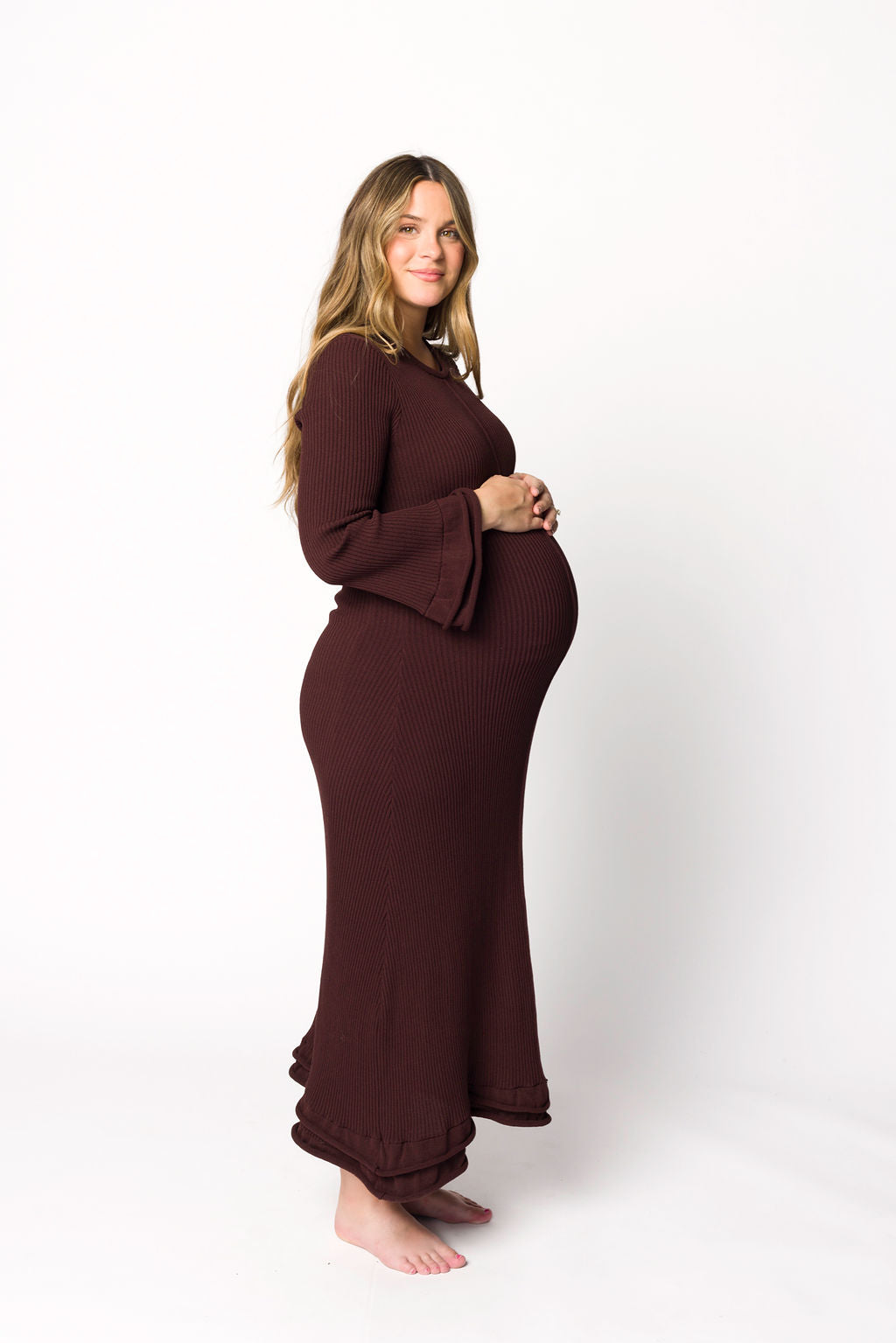 Arlet Dress in Brown - Bump Friendly