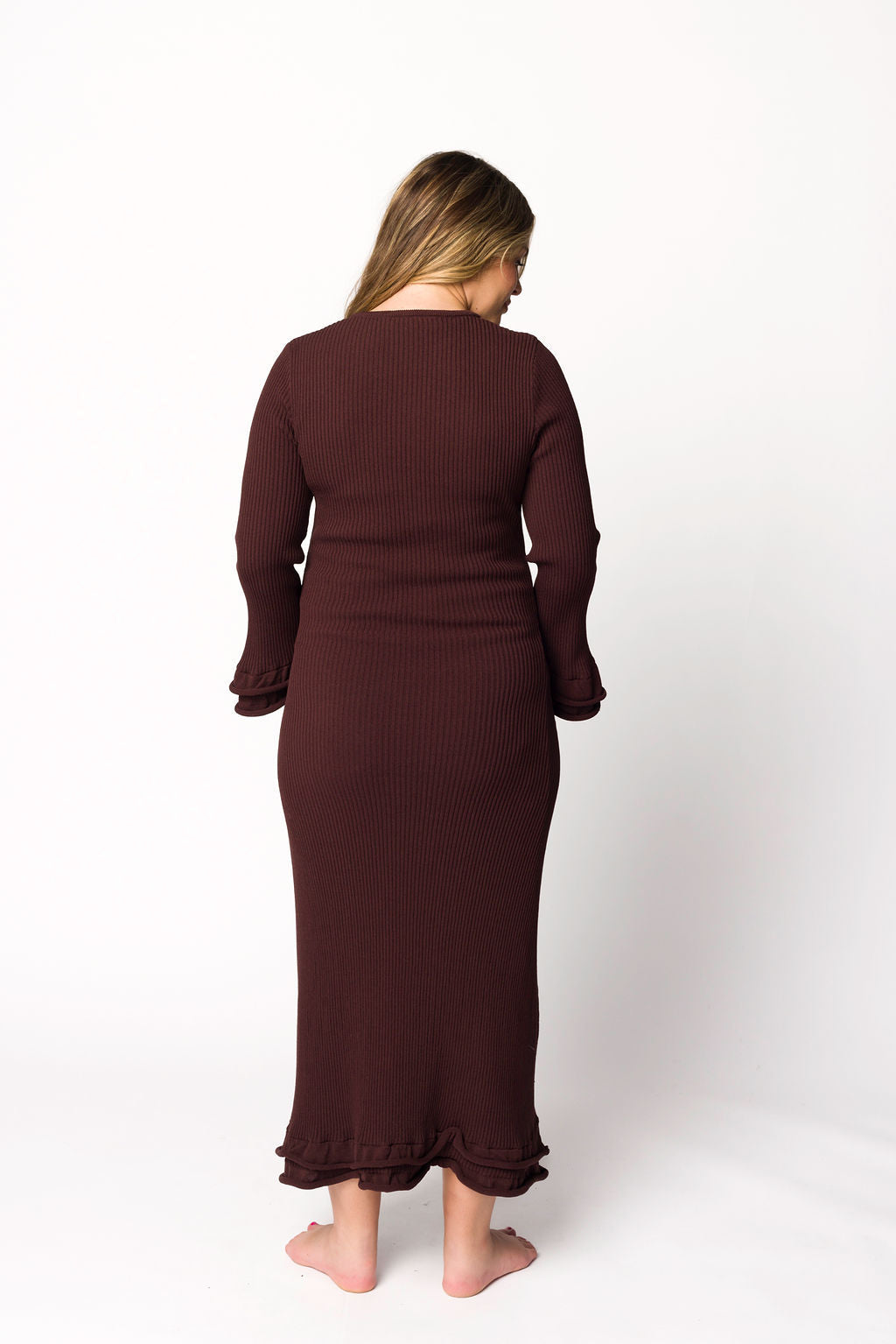 Arlet Dress in Brown - Bump Friendly