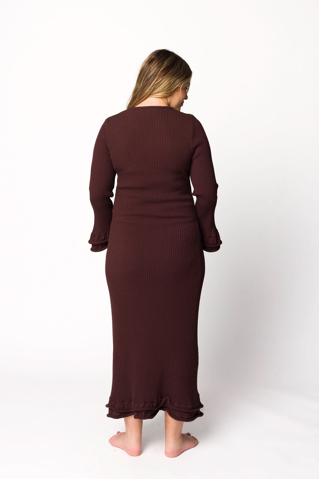 Arlet Dress in Brown - Bump Friendly