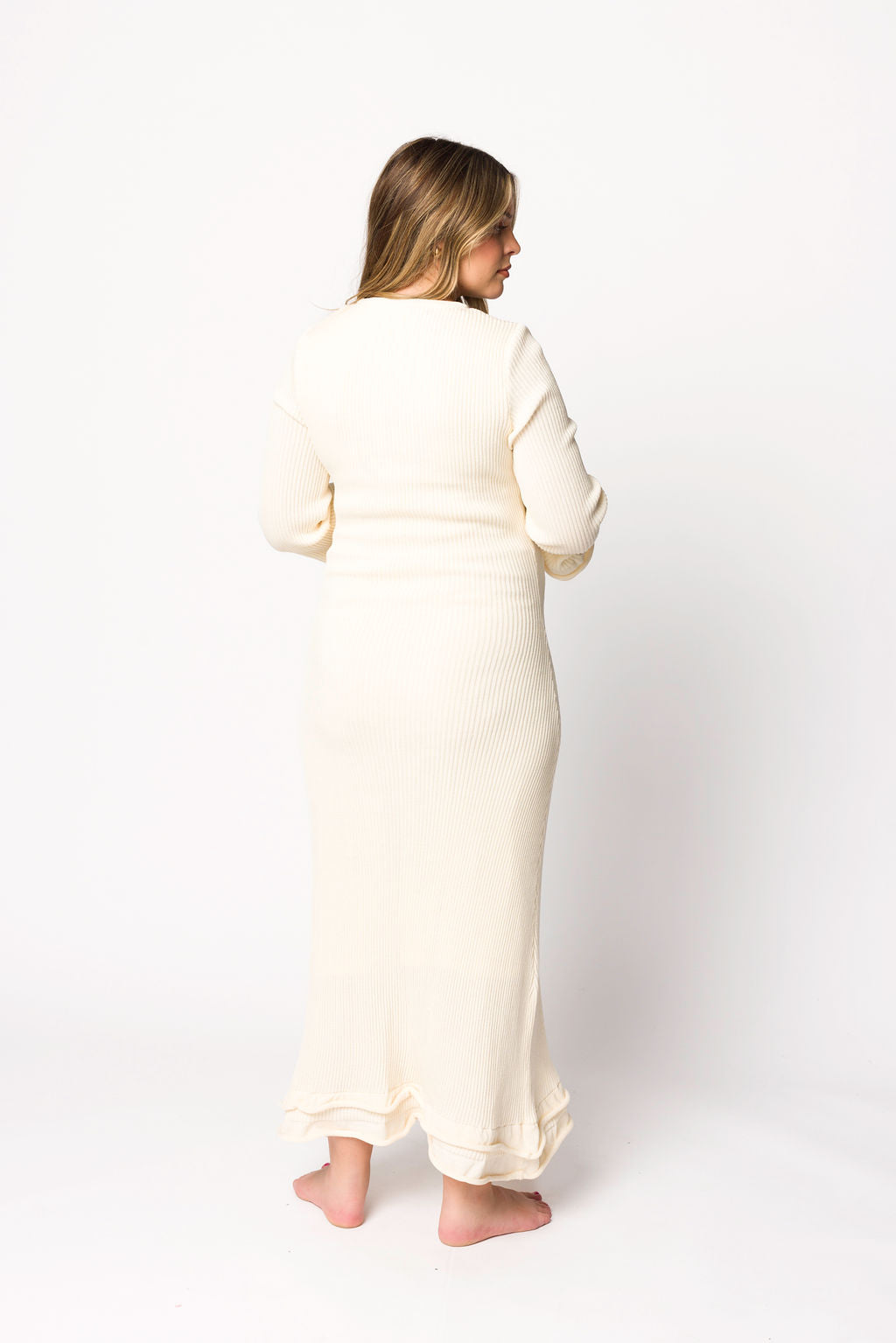 Arlet Maxi Dress in Ivory - Bump Friendly