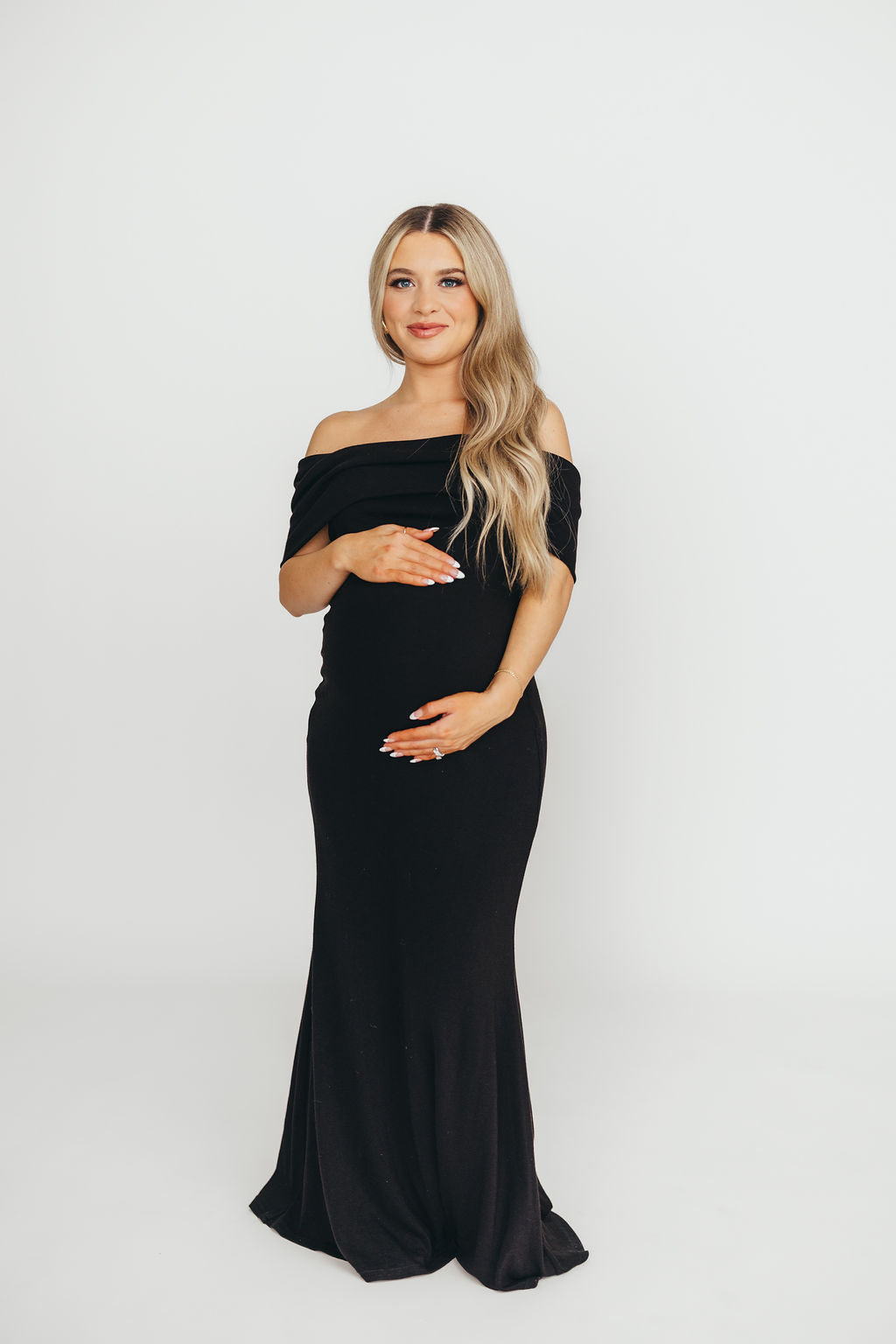 Monroe Maxi Dress in Black - Bump Friendly