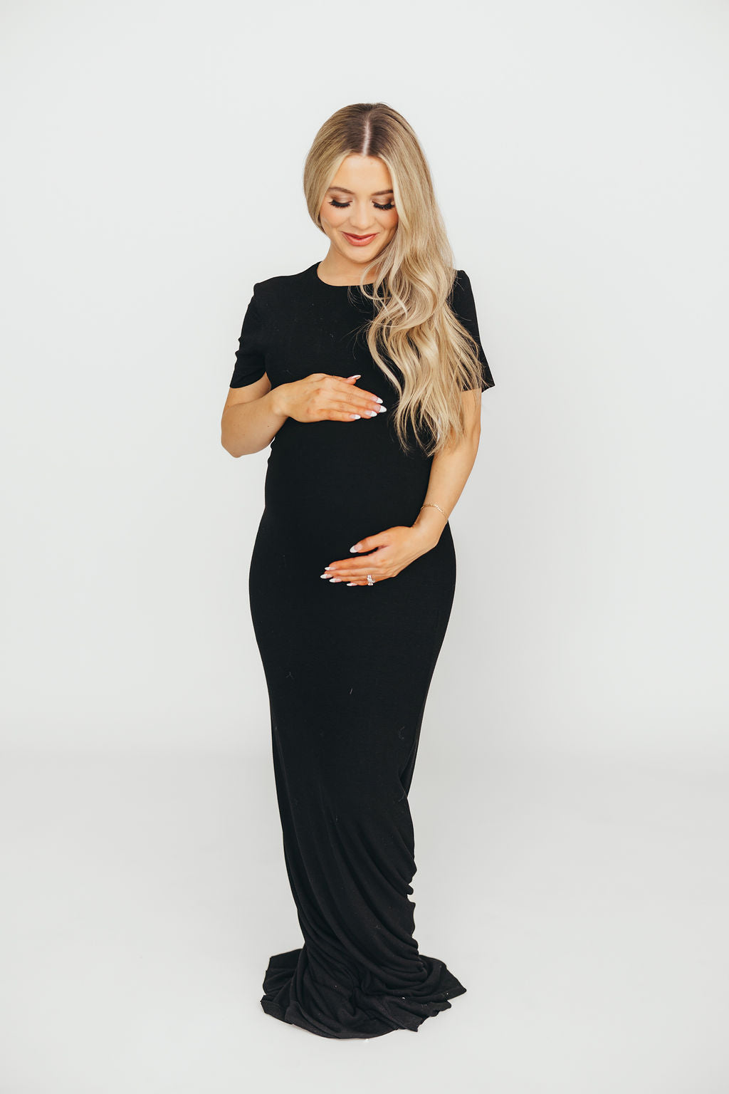The Charlie Ribbed Maxi Dress in Black