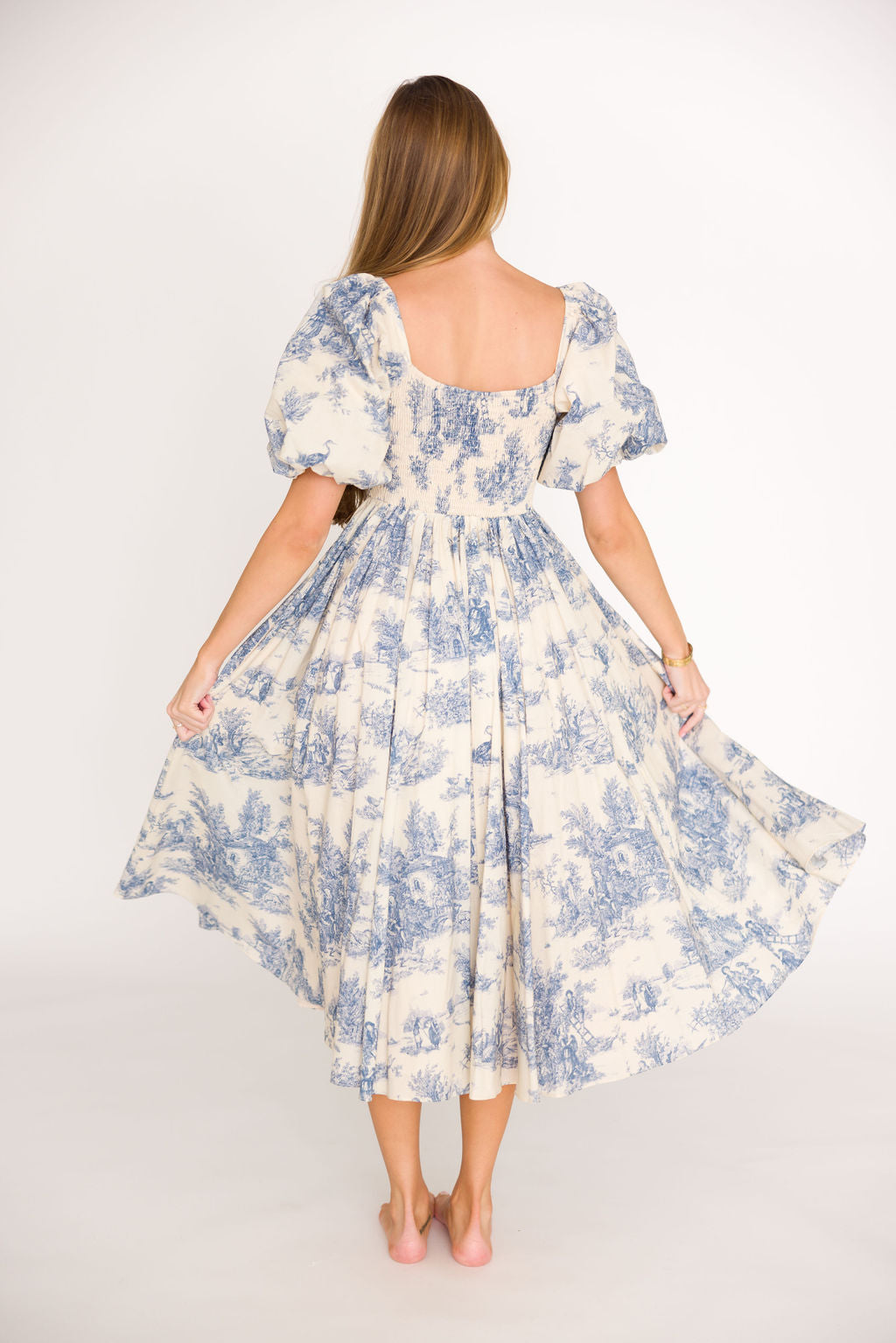 Mary Elizabeth Midi Dress in Blue