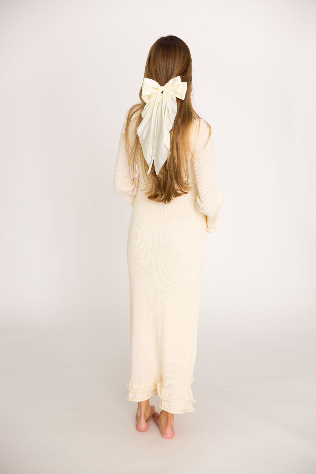 Arlet Maxi Dress in Ivory - Bump Friendly