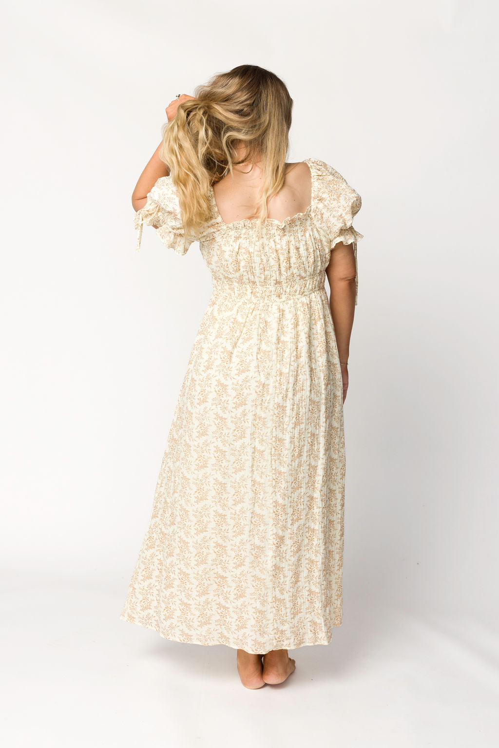 Savanna Steppe 100% Cotton Dress in Taupe - Bump Friendly & Inclusive Sizing (S-3XL)