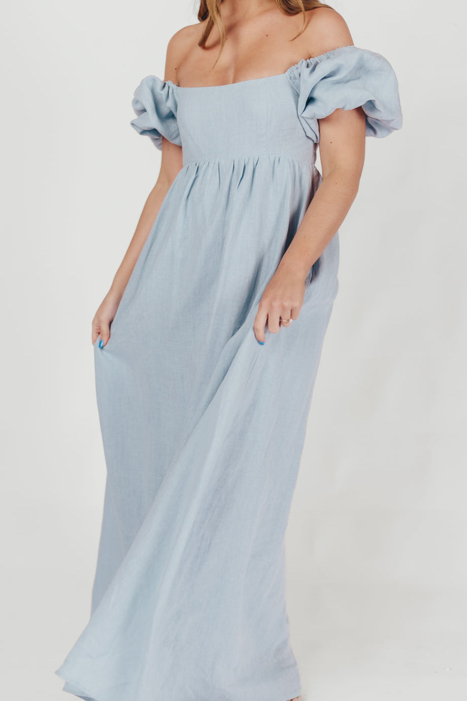 Candace Maxi Dress in Light Blue