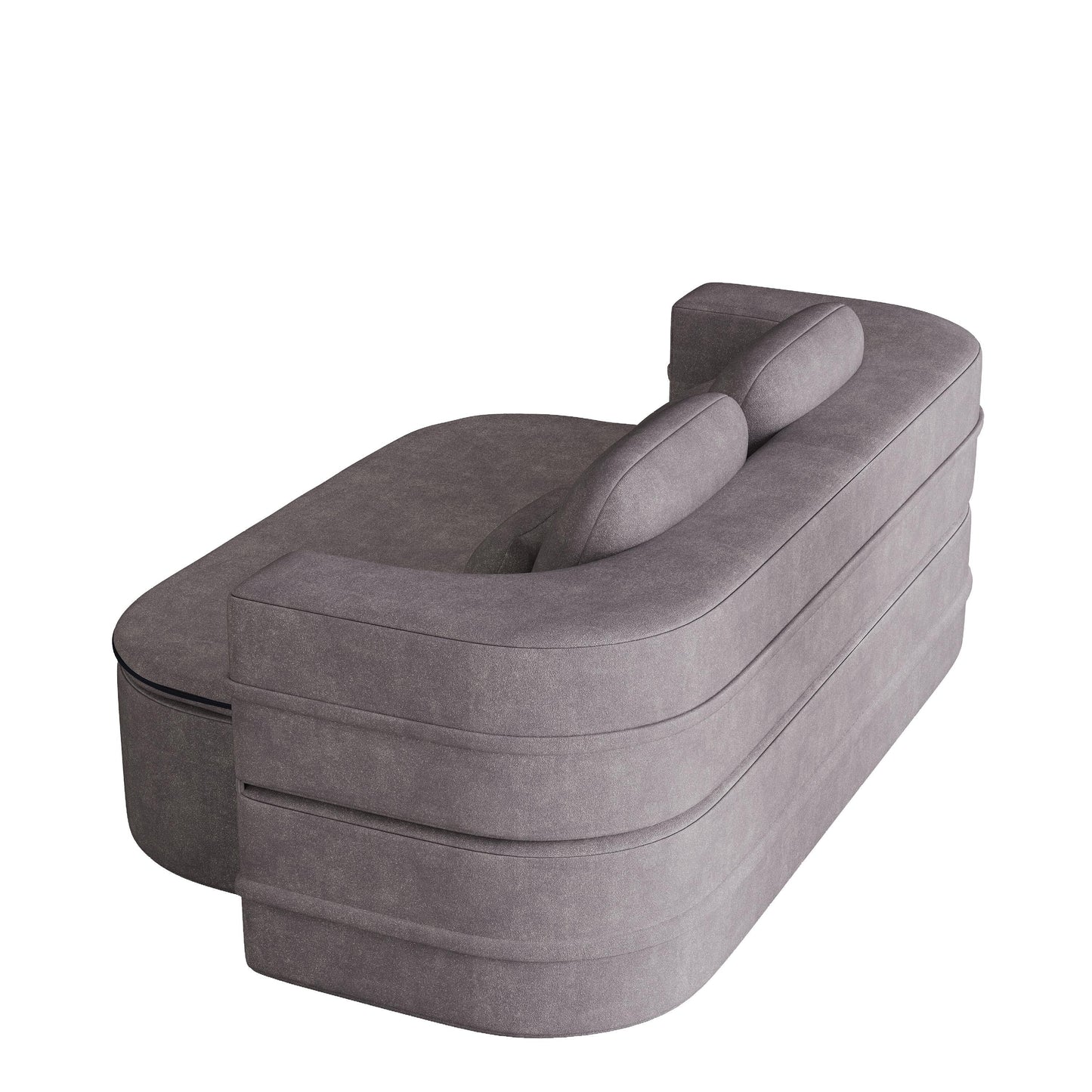 75'' Convertible Sleeper Sofa Bed with Blanket Floor Sofa Lounge Sofa for Living Room