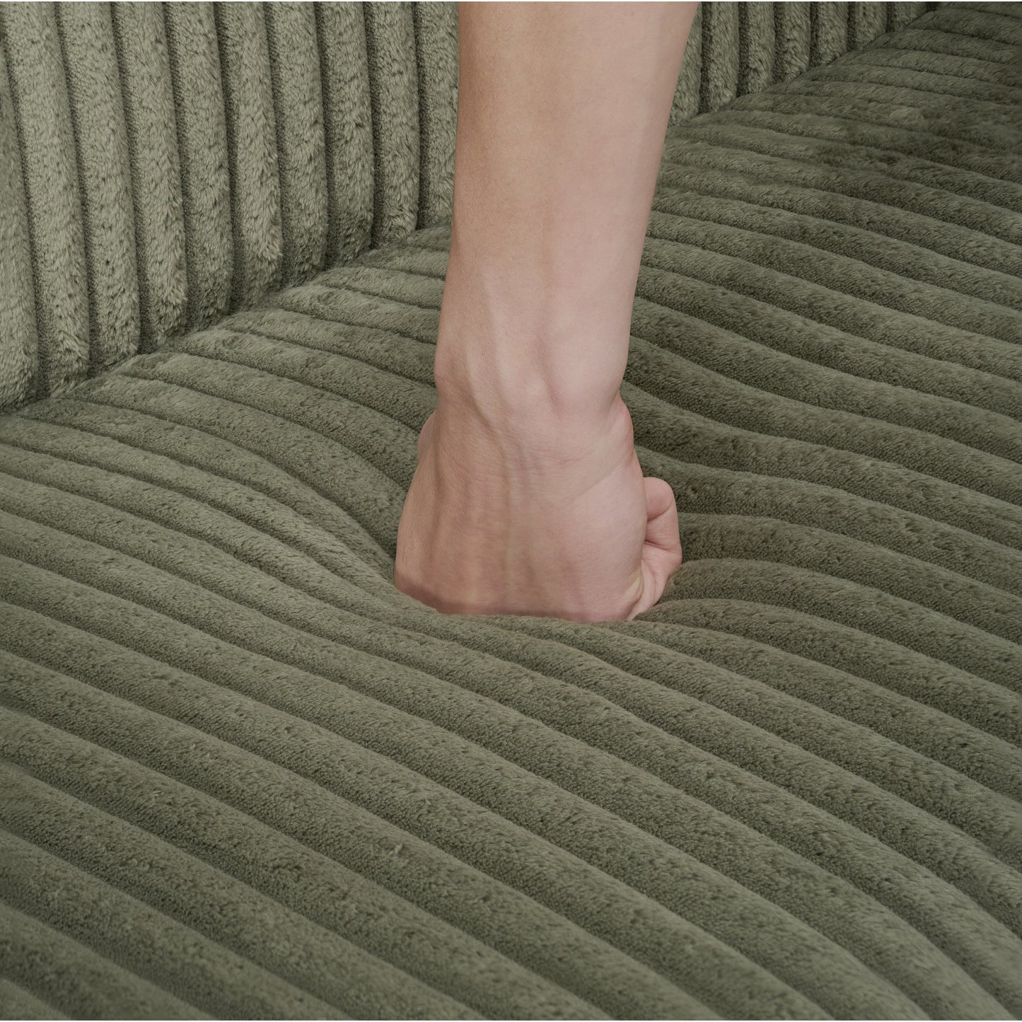 79 Corduroy Foldable Sofa Bed with 3-Position Armrests, High-Resilience Foam, and Metal Legs